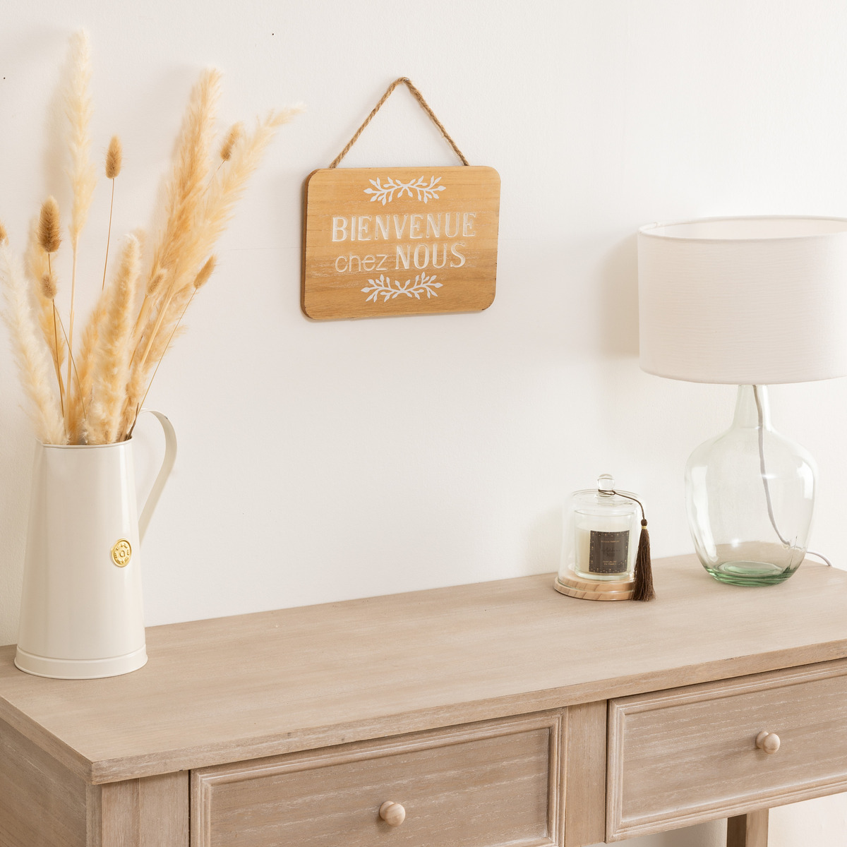 Wooden door sign "Krystel" 25x17 cm