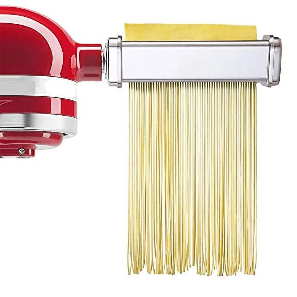 Pasta Attachment for KitchenAid Stand Mixer Included Pasta Sheet Roller, Spaghetti Cutter and Fettuccine Cutter Pasta Maker Stainless Steel Accessories 3Pcs by Gvode - Image 7