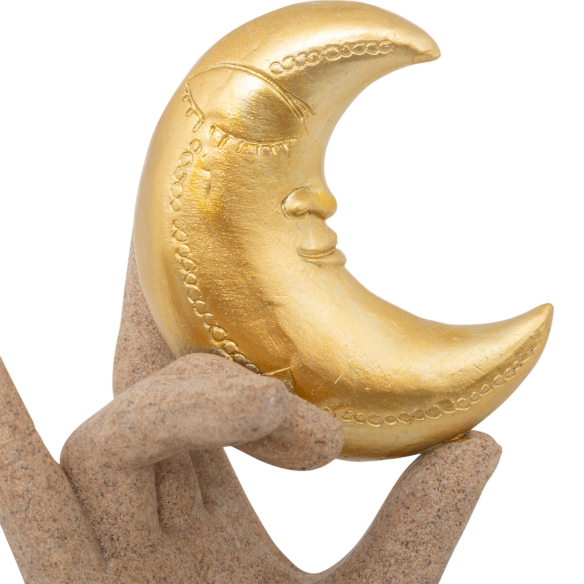 Hand table decoration "Samina" Beige, H.21 cm