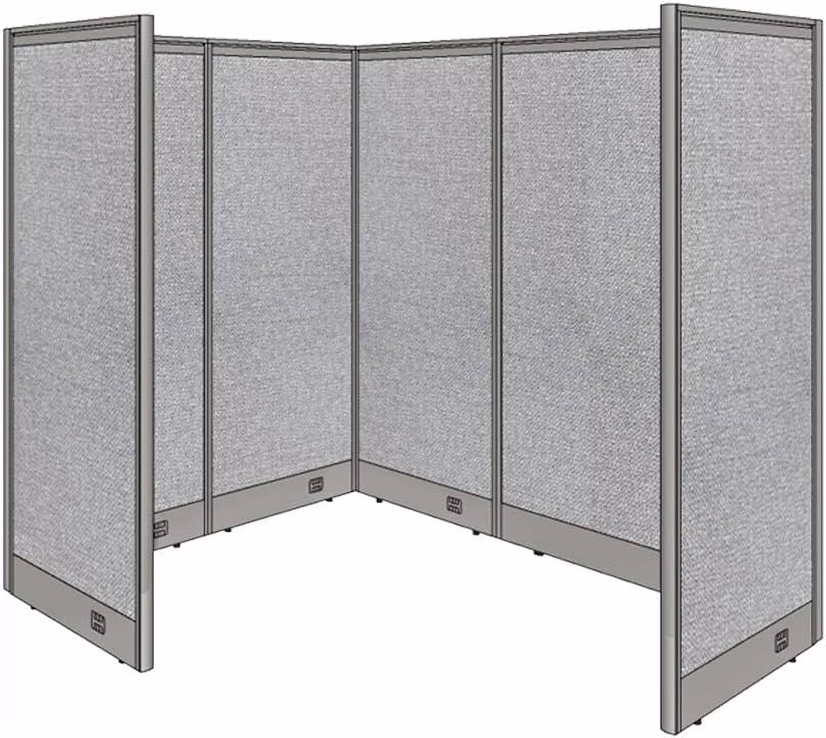 GOF 1 Person Workstation Cubicle (5.5'D x 6'W x 6'H) / Office Partition, Room Divider (72
