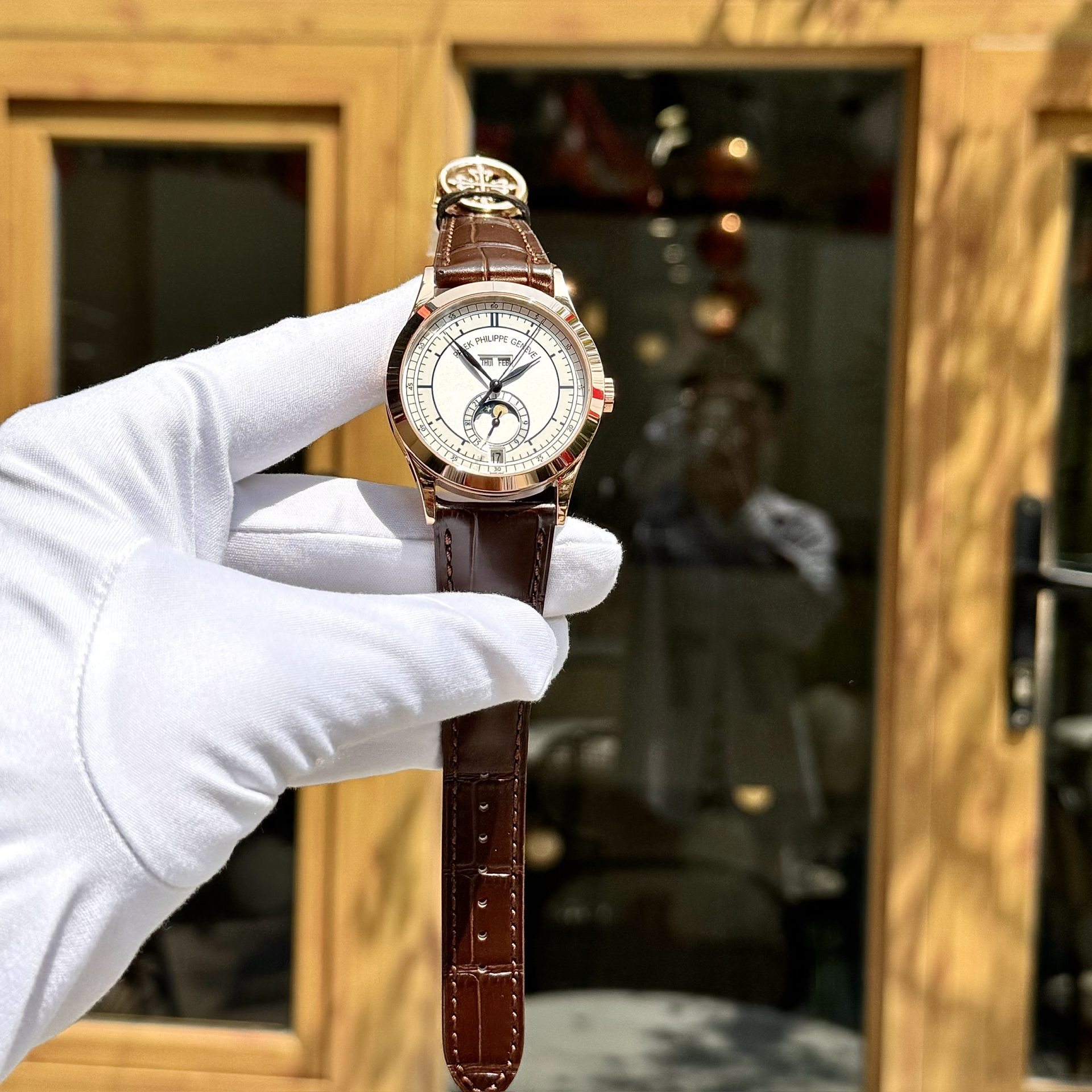 Patek Philippe Replica Watch Complications 5396R Men Leather Strap GR Factory 38.5mm - Elite Watch Atelier