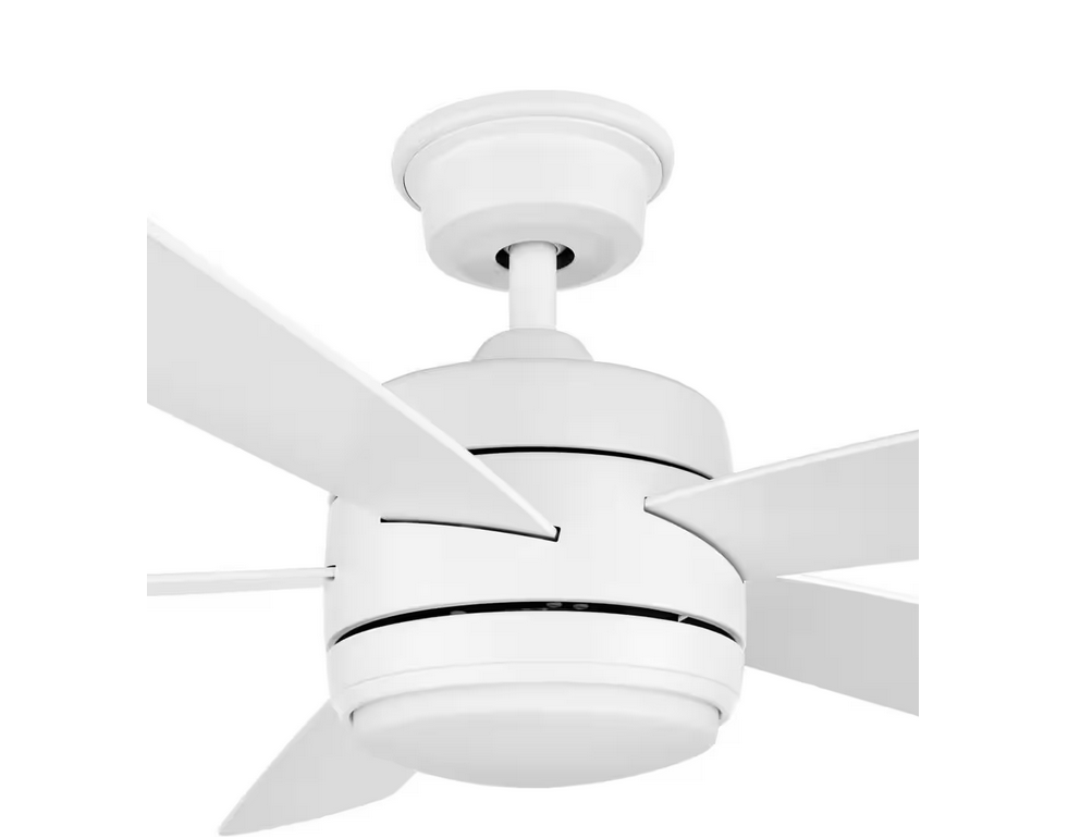 Hampton Bay Averly 52" LED Matte White Ceiling Fan w/Color Changing Technology - Image 4
