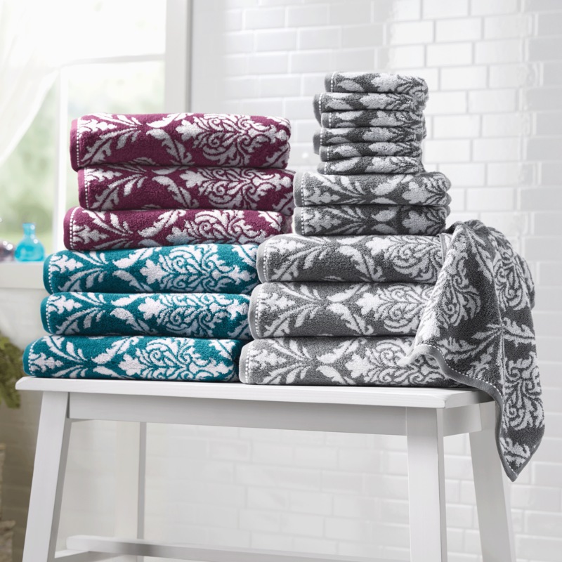 Serene Fleur De Lis 12-Piece Towel Set - MIDNIGHT VELVET CATALOG