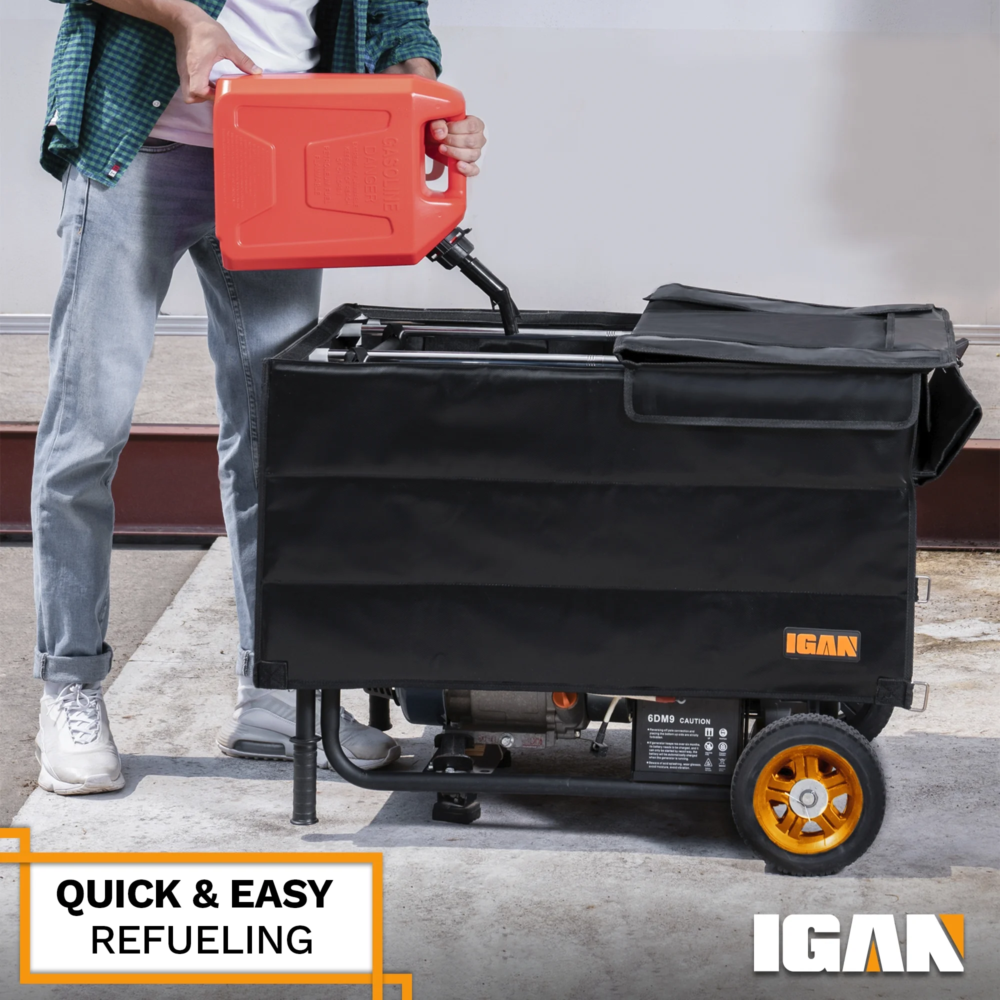 IGAN Generator Tent Waterproof Portable Cover for 3500�C12000 Watt 9,2 lb. Black - Image 5