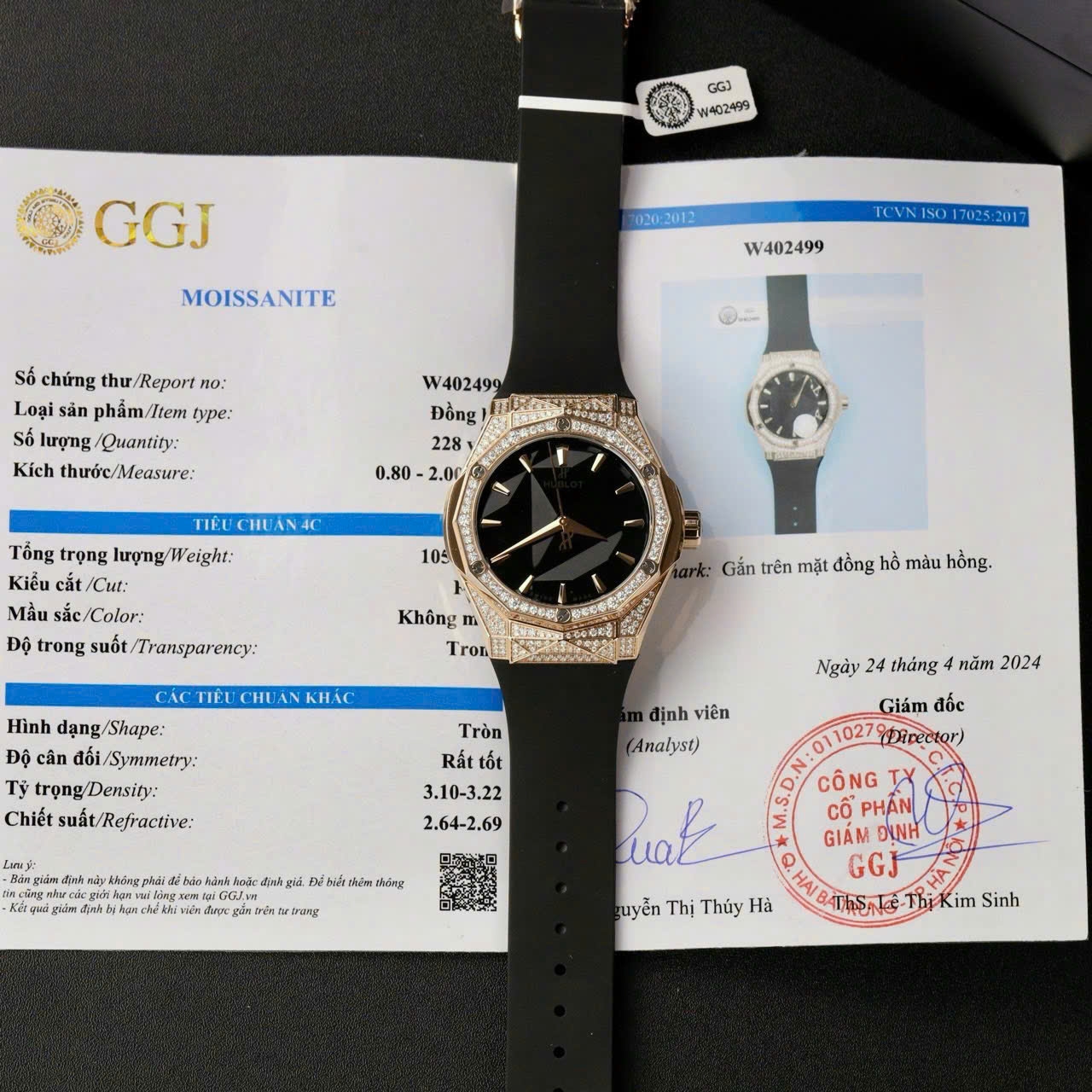 Hublot Orlinski King Gold Replica Watch Full Moissanite Diamond 40mm - Elite Watch Atelier