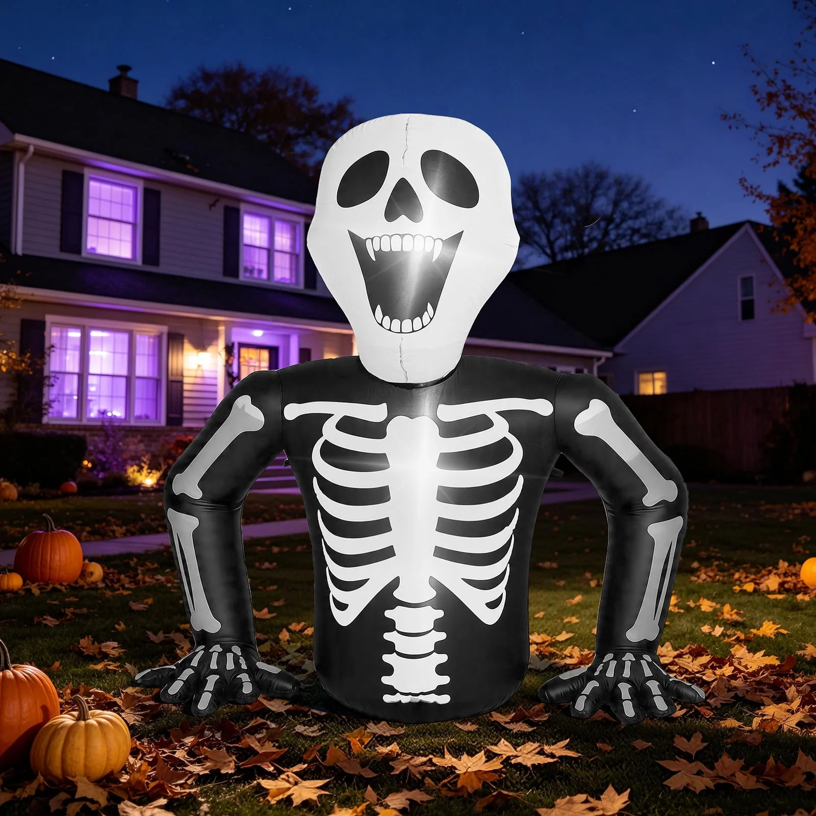 Ktaxon 6' Halloween Inflatables Skeleton Outdoor Halloween Decoration Emerging Large Skeleton - Image 4 Ktaxon 6' Halloween Inflatables Skeleton Outdoor Halloween Decoration Emerging Large Skeleton - Image 4
