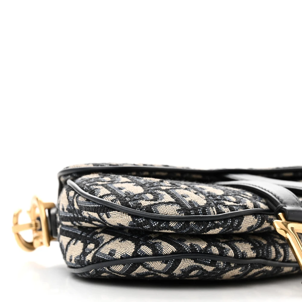 Mirror Quality Dior Replica Handbags – Blue Oblique Saddle Bag1:1High-quality replica