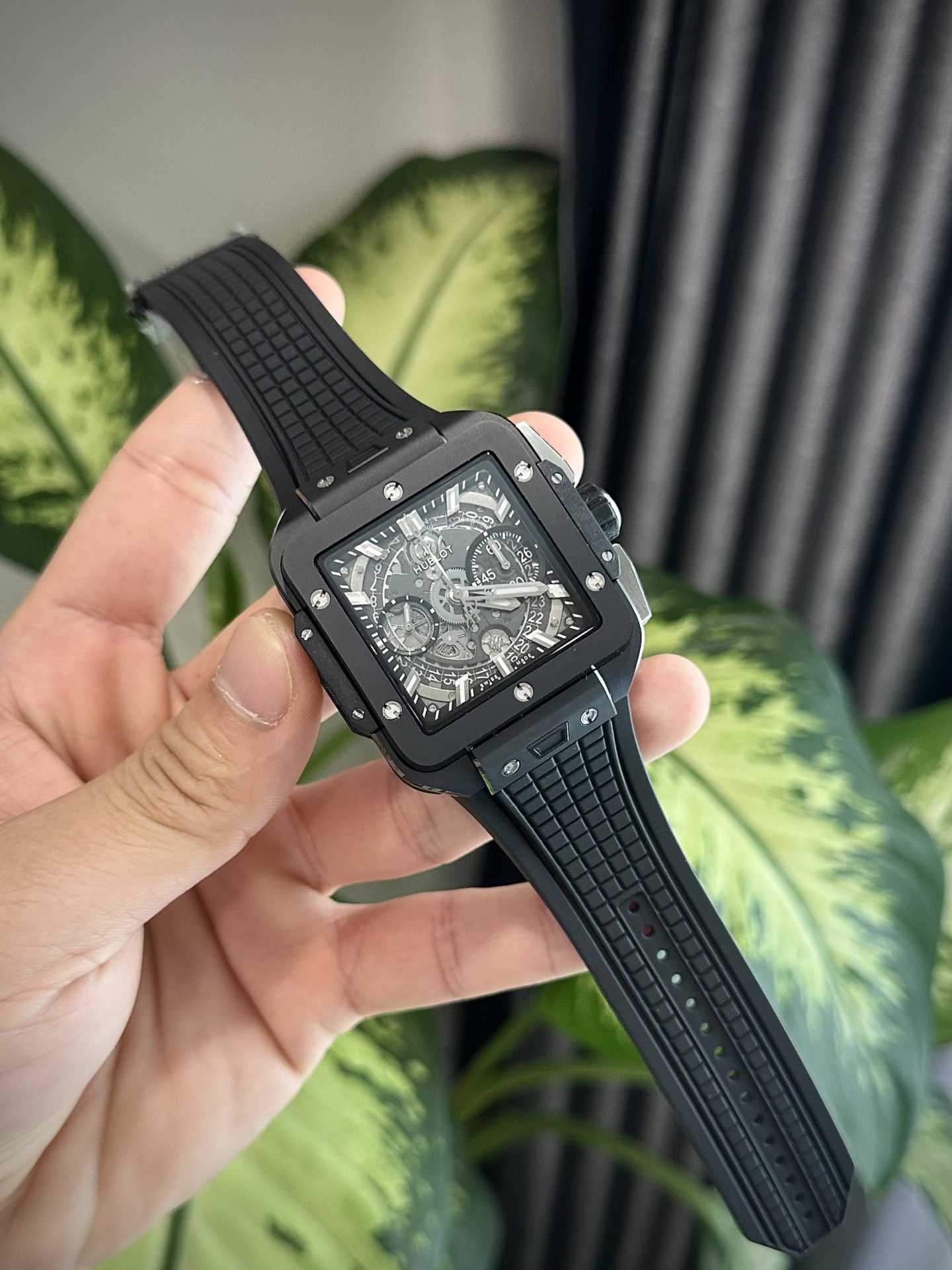 Hublot Replica Watch Square Bang Unico Ceramic Black BBF Factory 42mm - Elite Watch Atelier