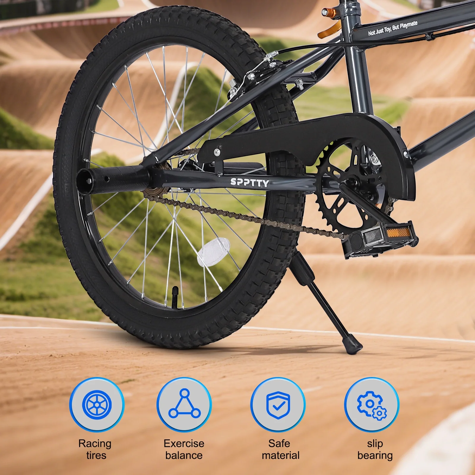 SPPTTY 20" Freestyle BMX Bike with 4 Pegs,Kids Bicycle for Teen Beginner, Age 7-14 Years,Multicolor - Image 18