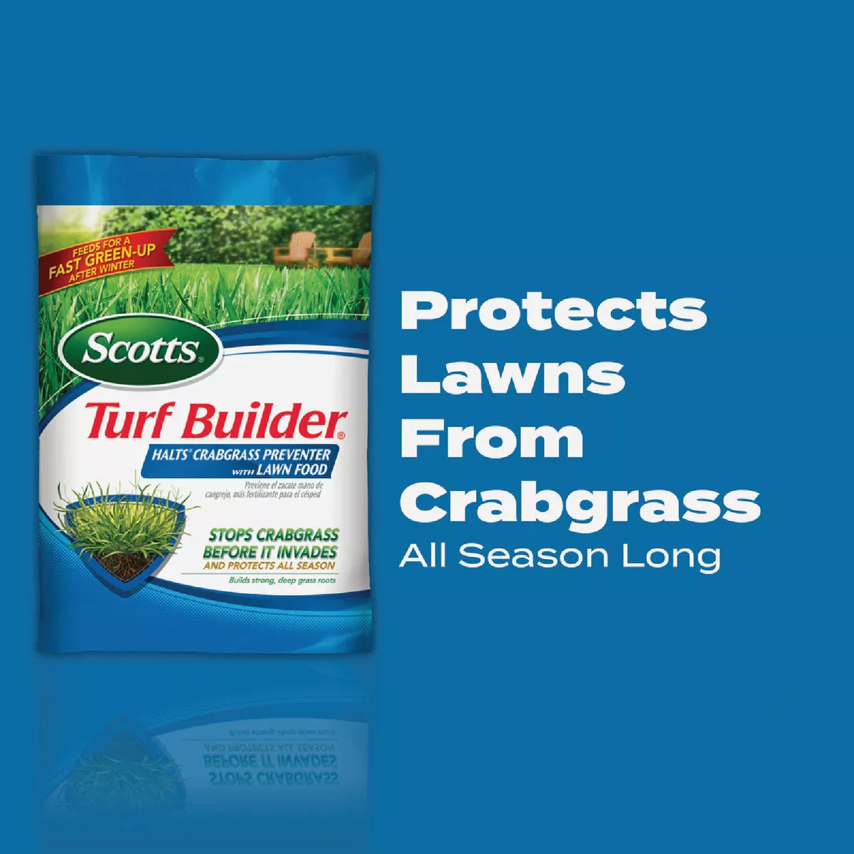 Scotts Turf Builder 40.05 Lb. 15,000 Sq. Ft. Halts Crabgrass Preventer with Lawn Food