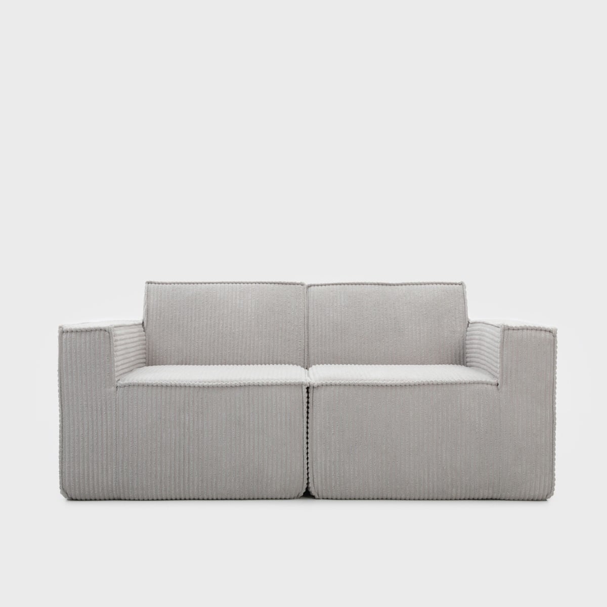 Sofa modułowa LYKKE 2-osobowa ciemnoszara piankowa sztruksowa 190x88x73 cm