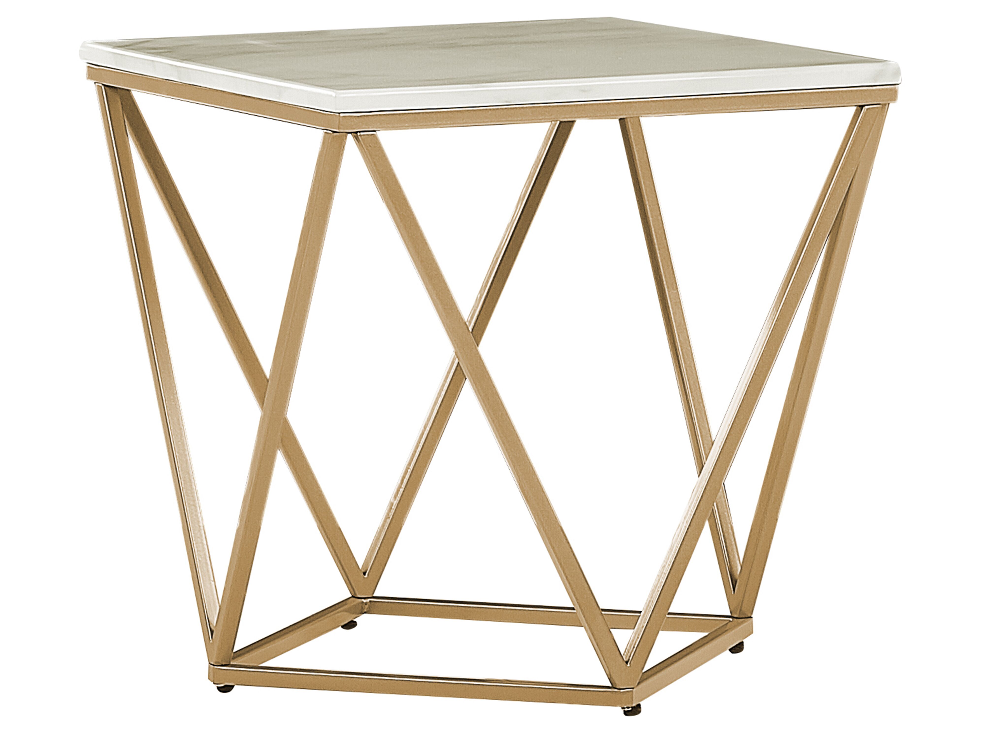 Side Table MALIBU Beige Marble