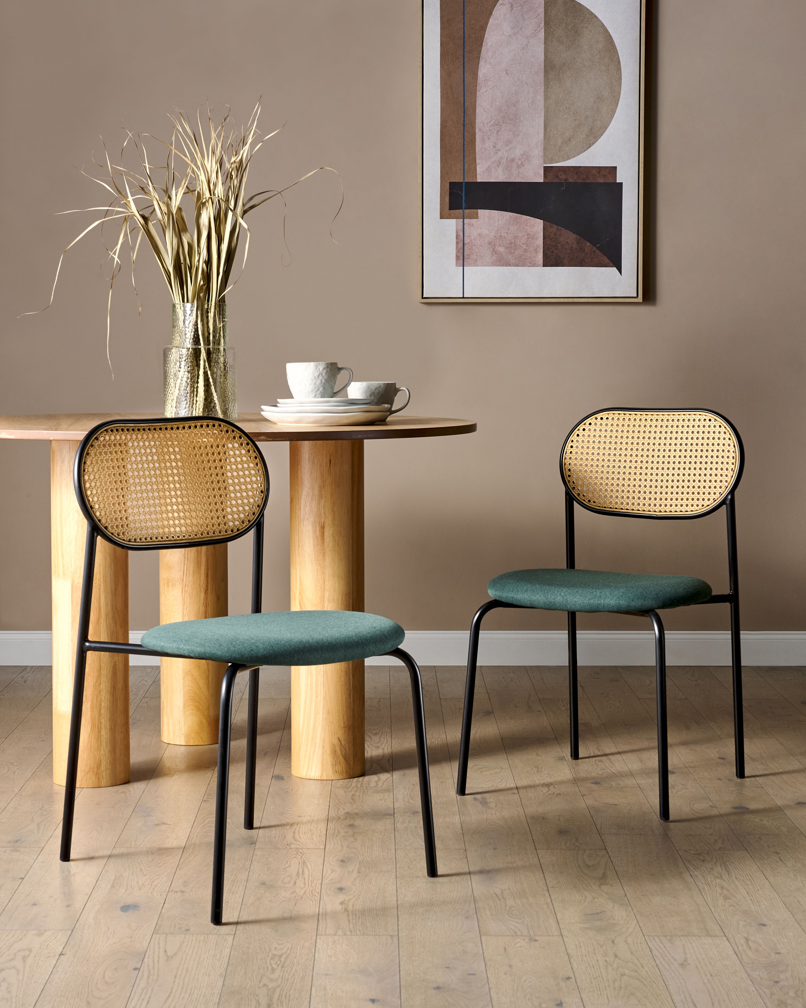 Set of 2 Dining Chairs ADAVER Metal Black
