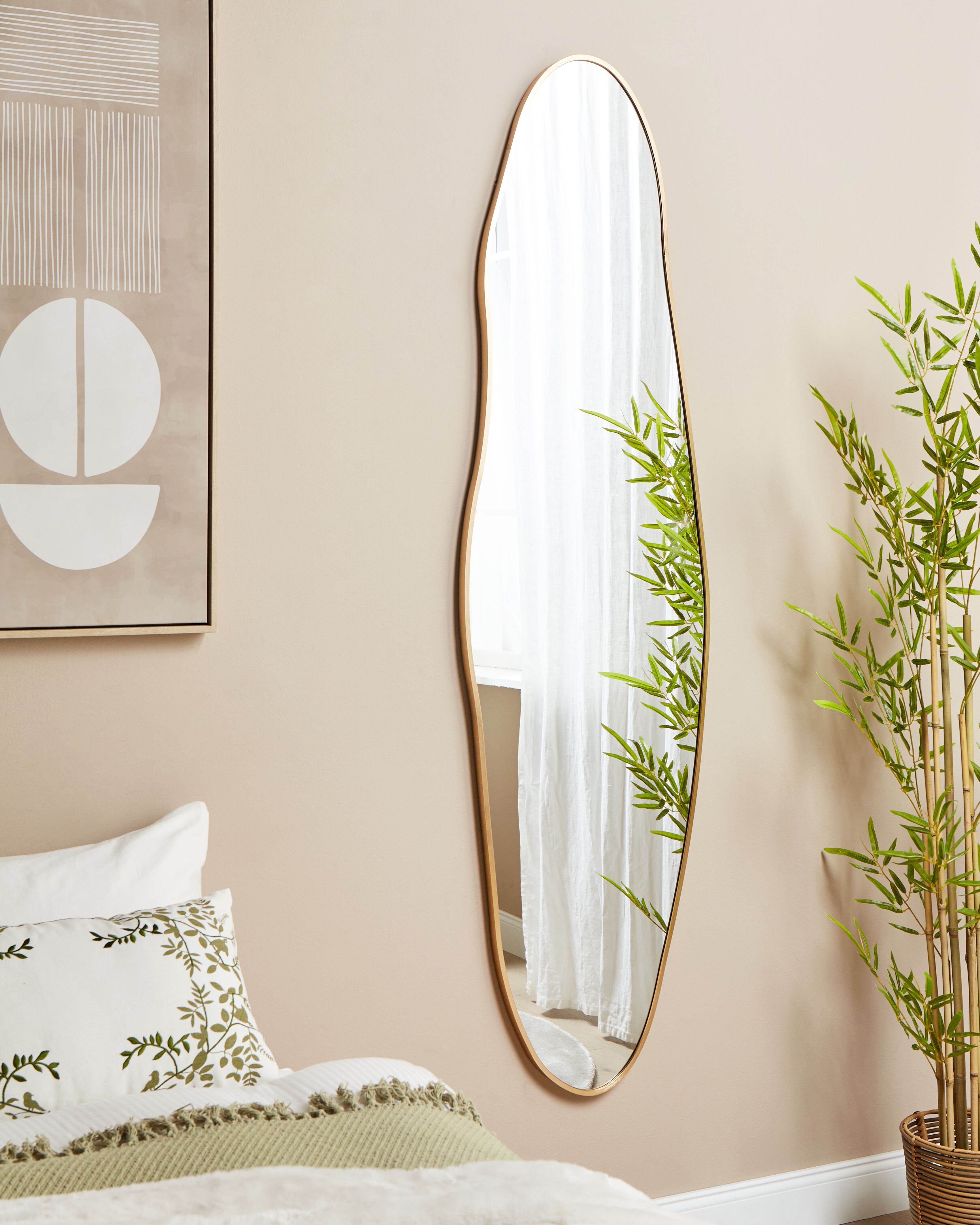 Wall Mirror SALINS 47 cm 160 cm Metal Gold