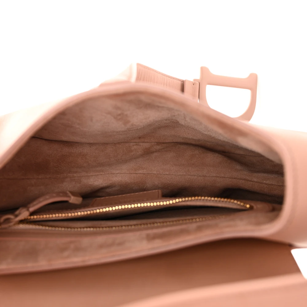 Dior Blush Ultra Matte Calfskin Leather Medium Saddle Bag Matte Beige Hardware Reps1:1High-quality replica