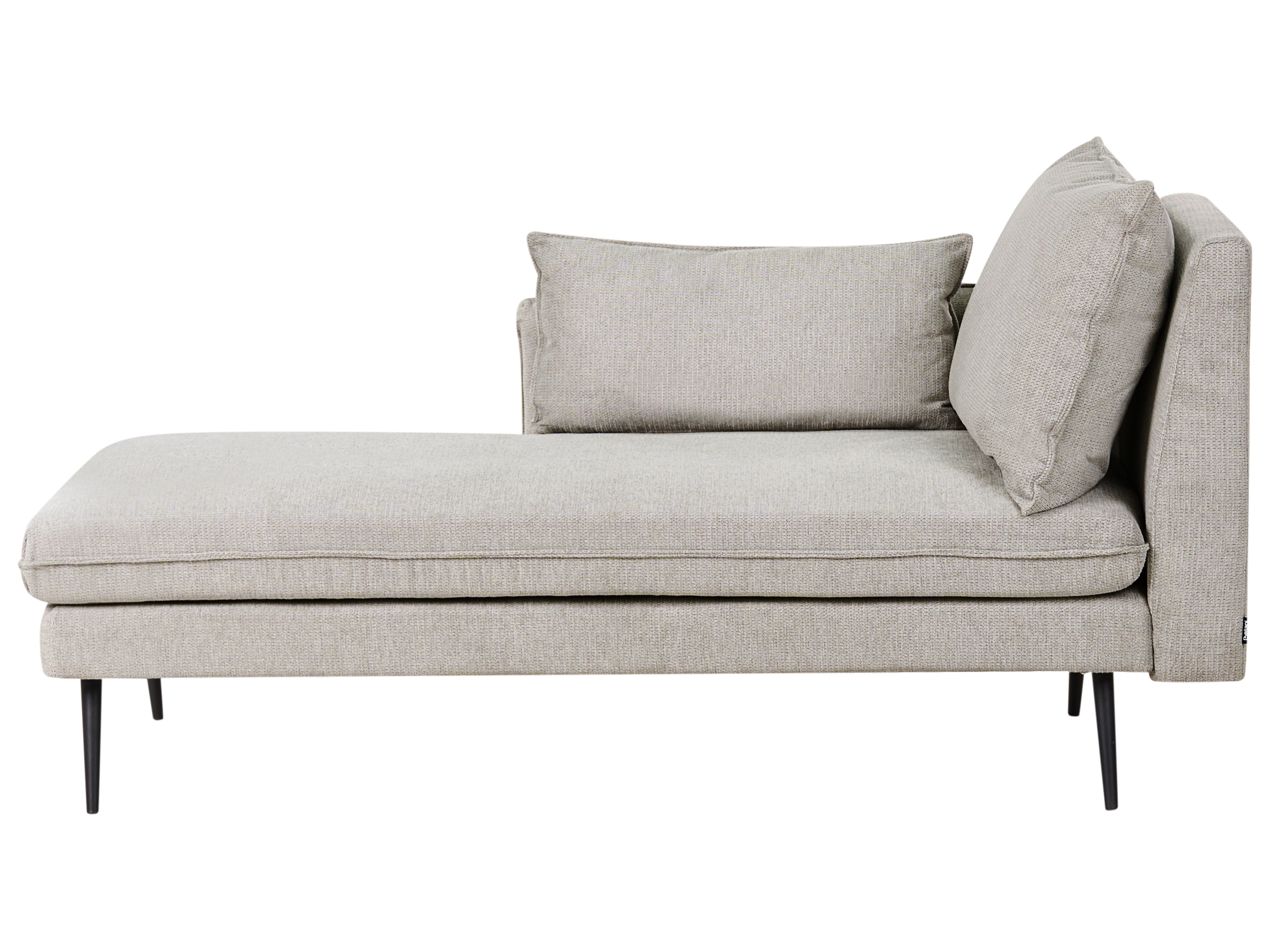 Right-Hand Chaise Lounge YERRES Fabric Grey