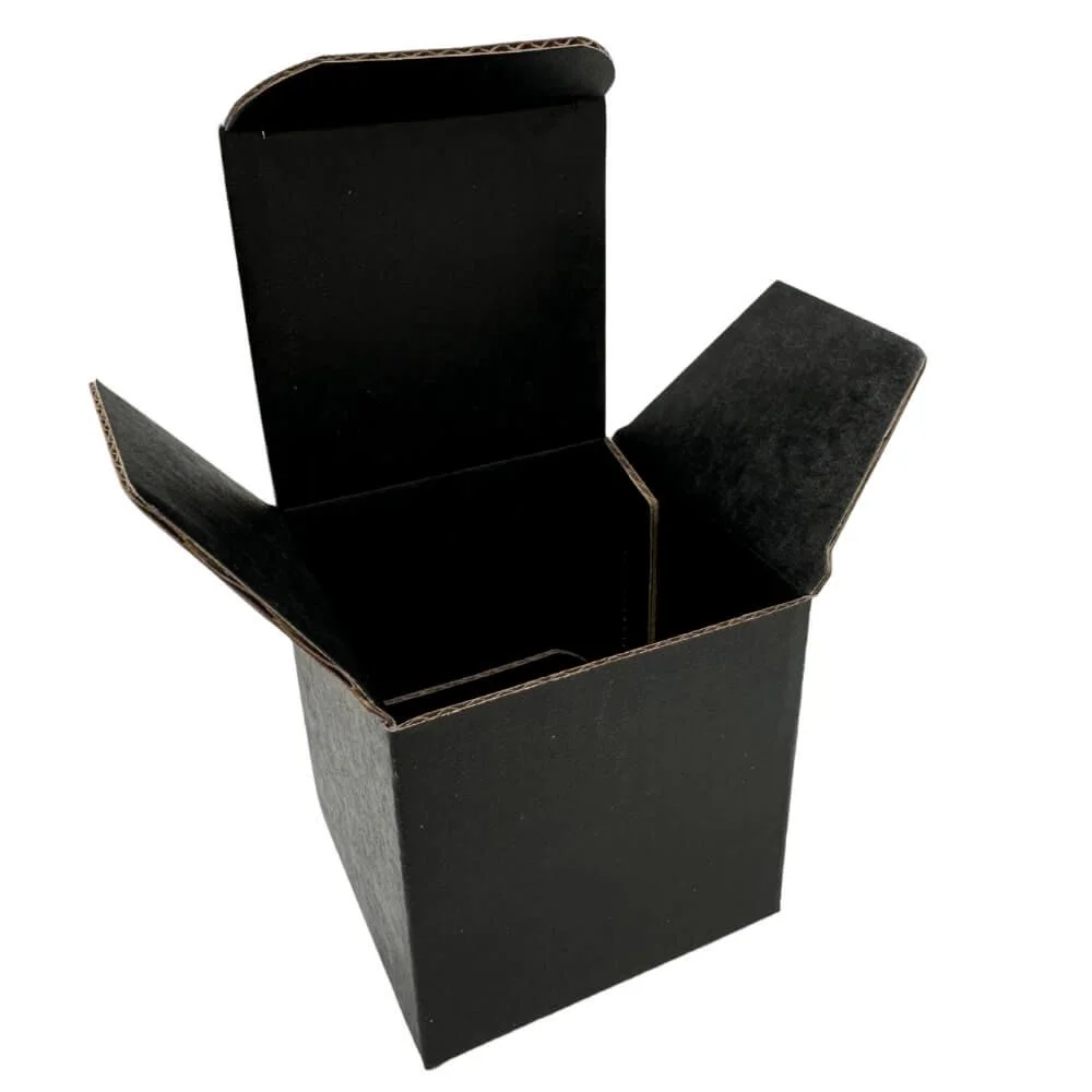 All Black Reverse Tuck Corrugated Boxes 5 x 1? x 5