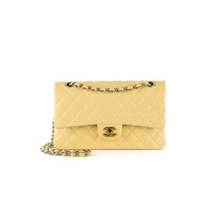 Chanel Classic Medium Blue Lambskin Rainbow Hardware – CB0311:1High-quality replica