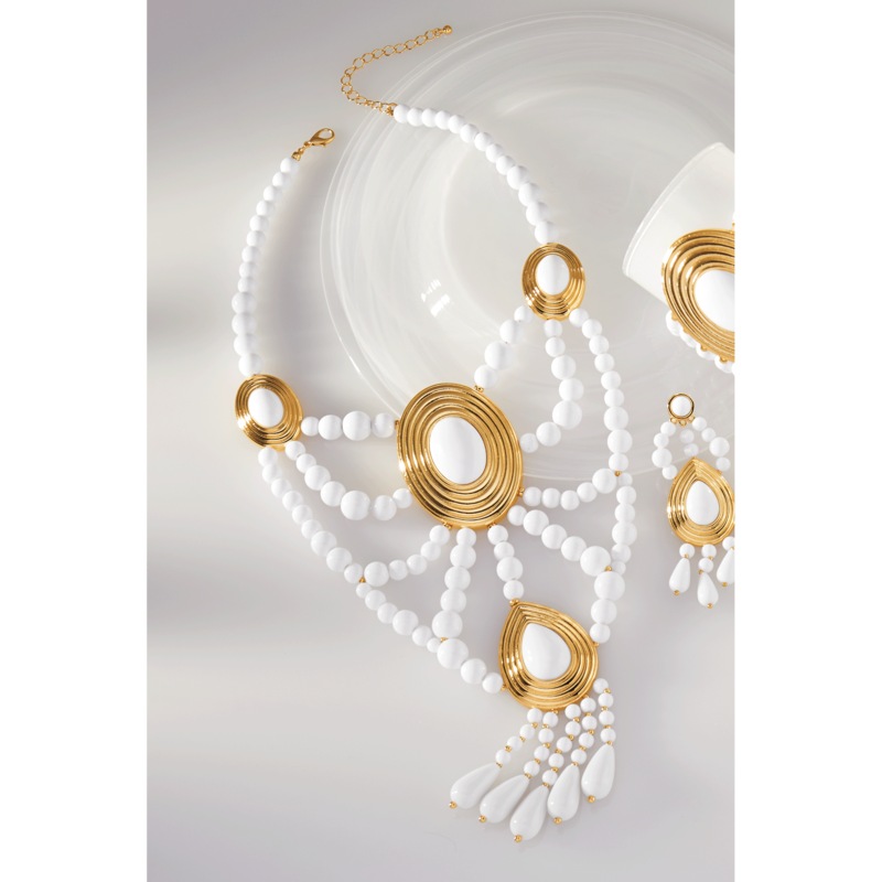White Bead Jewelry Collection - MIDNIGHT VELVET CATALOG