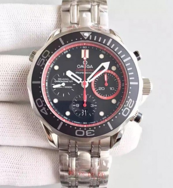 Replica Omega Seamaster 300m Diver ETNZ Limited Edition Black Rubber Strap A7753 - Top club