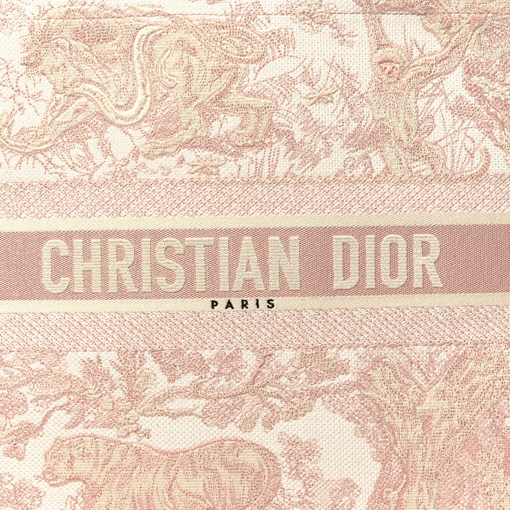 Superfake Dior Book Tote in Pink Embroidered Canvas1:1High-quality replica