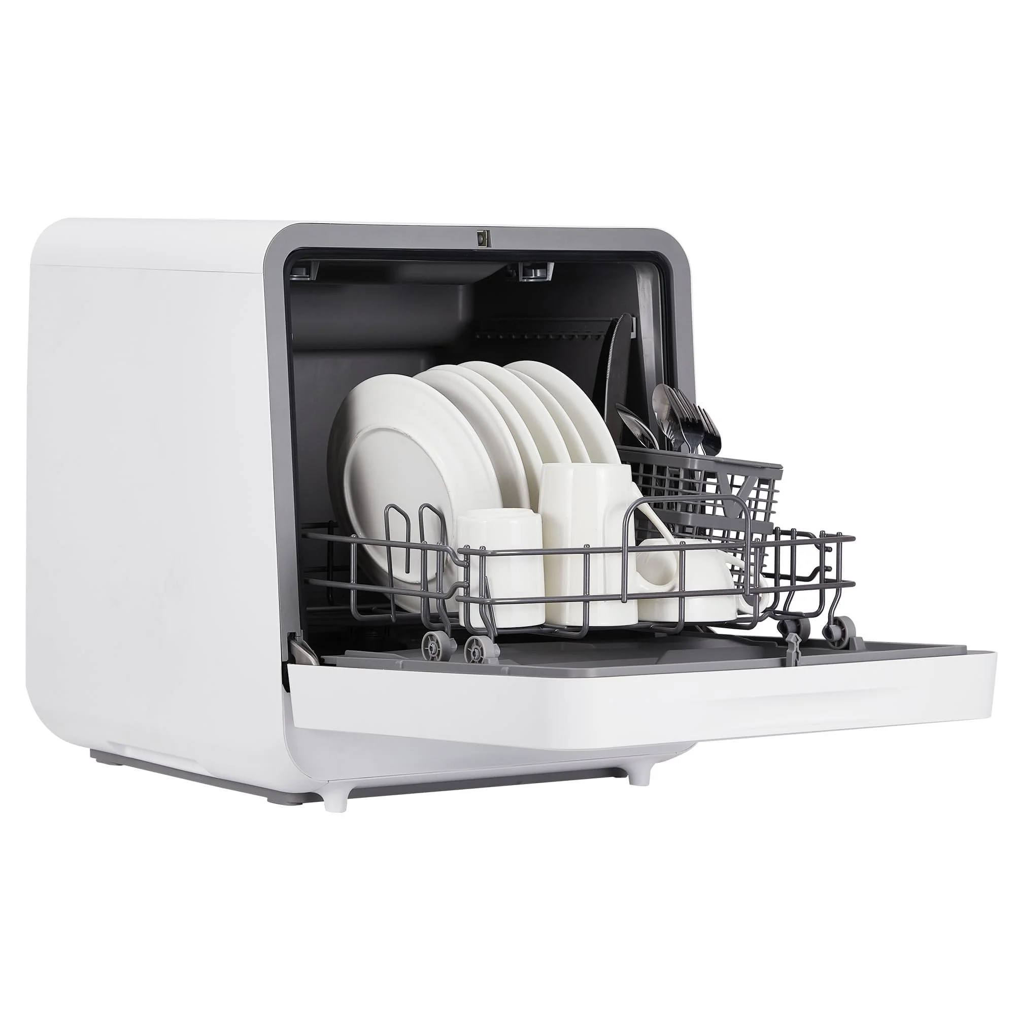 Portable Countertop Dishwashers,Compact Dishwashers with 2-Way Water Supply,Baby Care,Powerful Hot Air Dry Technology,High Capacity Design Dish Washer for Dorm,RV& Apartment