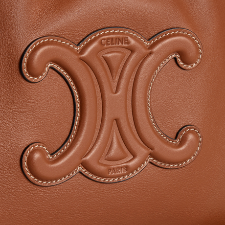 Replicate SMALL CABAS DRAWSTRING CUIR TRIOMPHE IN SMOOTH CALFSKIN TAN(1:1 replica)1:1High-quality replica