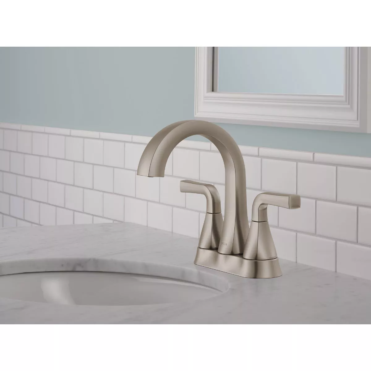 Delta Dallace Stainless 2-Handle Centerset Bathroom Faucet