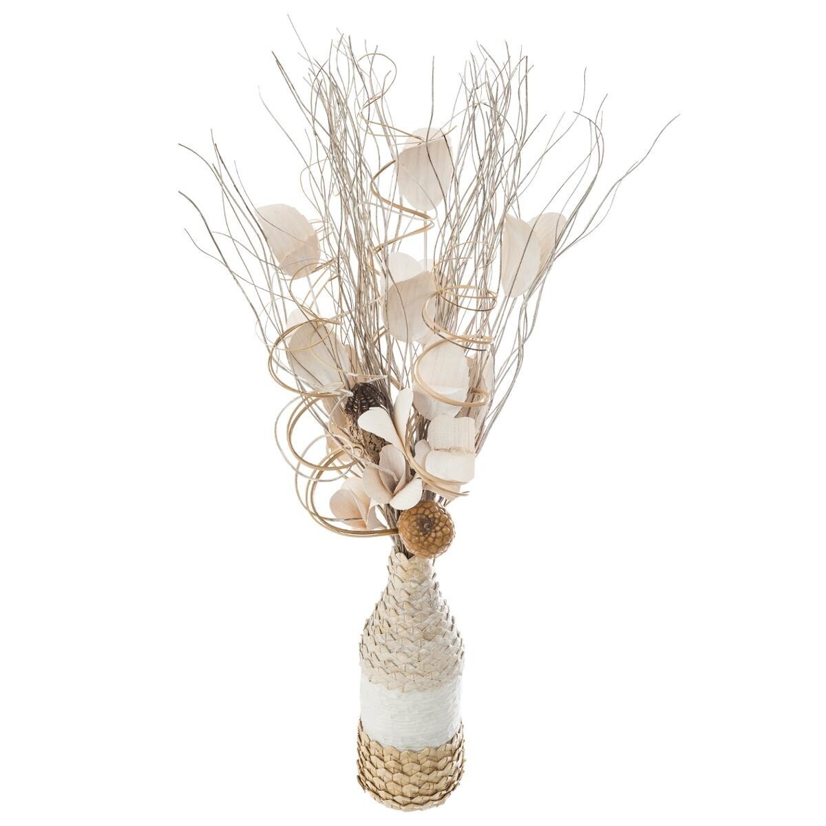 Artificial flower arrangement Wicker vase, H.50 cm