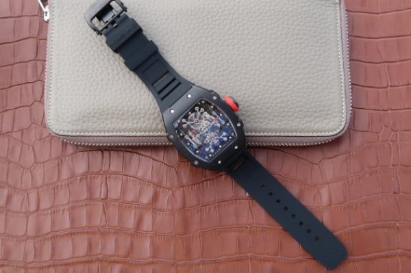 Replica Richard Mille RM027 PVD Skeleton Dial Black Rubber Strap 6T51 - Top club