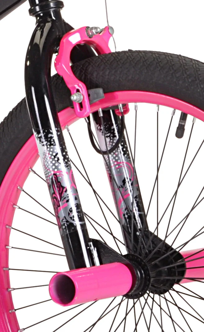 Kent 20" Girls', Trouble BMX Bike, Black/Pink - Image 2