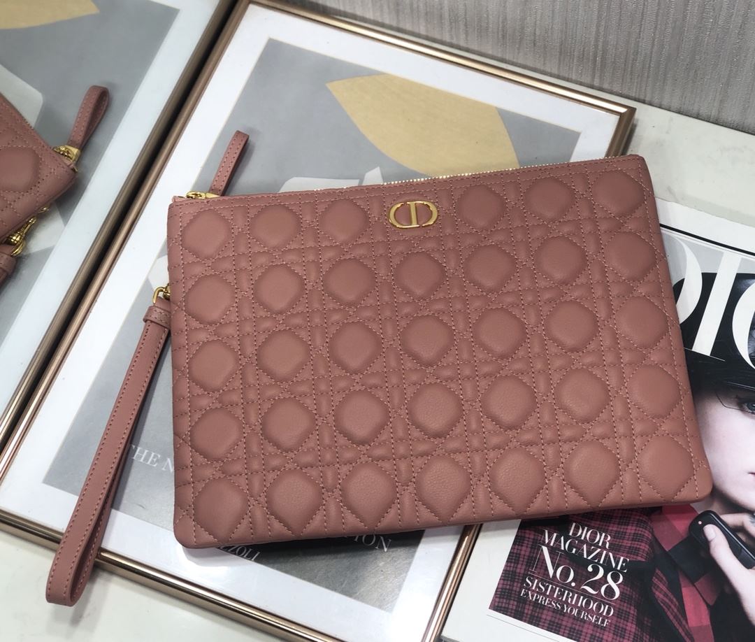 Lagre Dior Caro Daily Pouch Pink/Black/Blue/Brown For Women‎ 12in/30cm CD S5086UWHC_M81P1:1High-quality replica