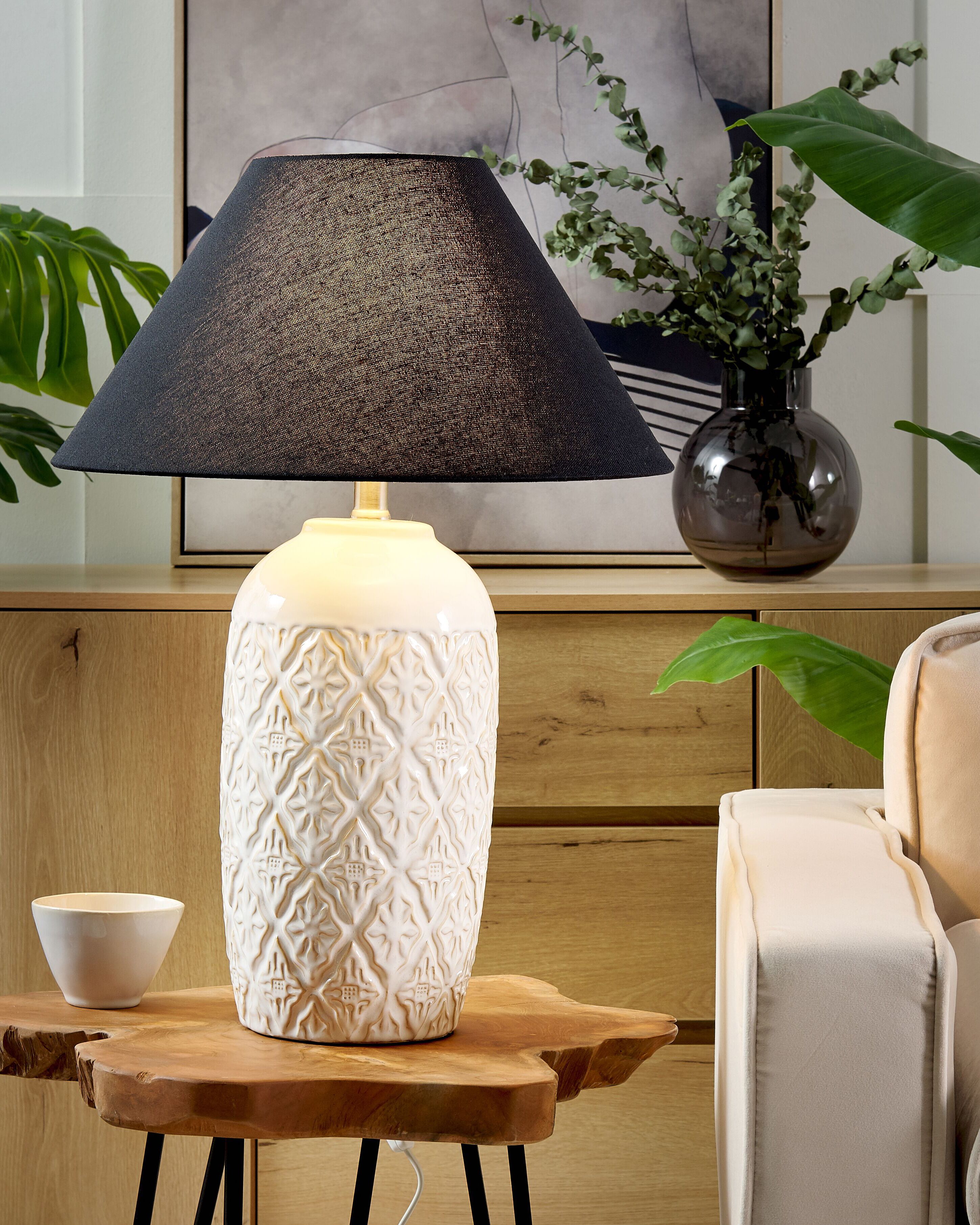 Table Lamp TELIRE Ceramic Beige