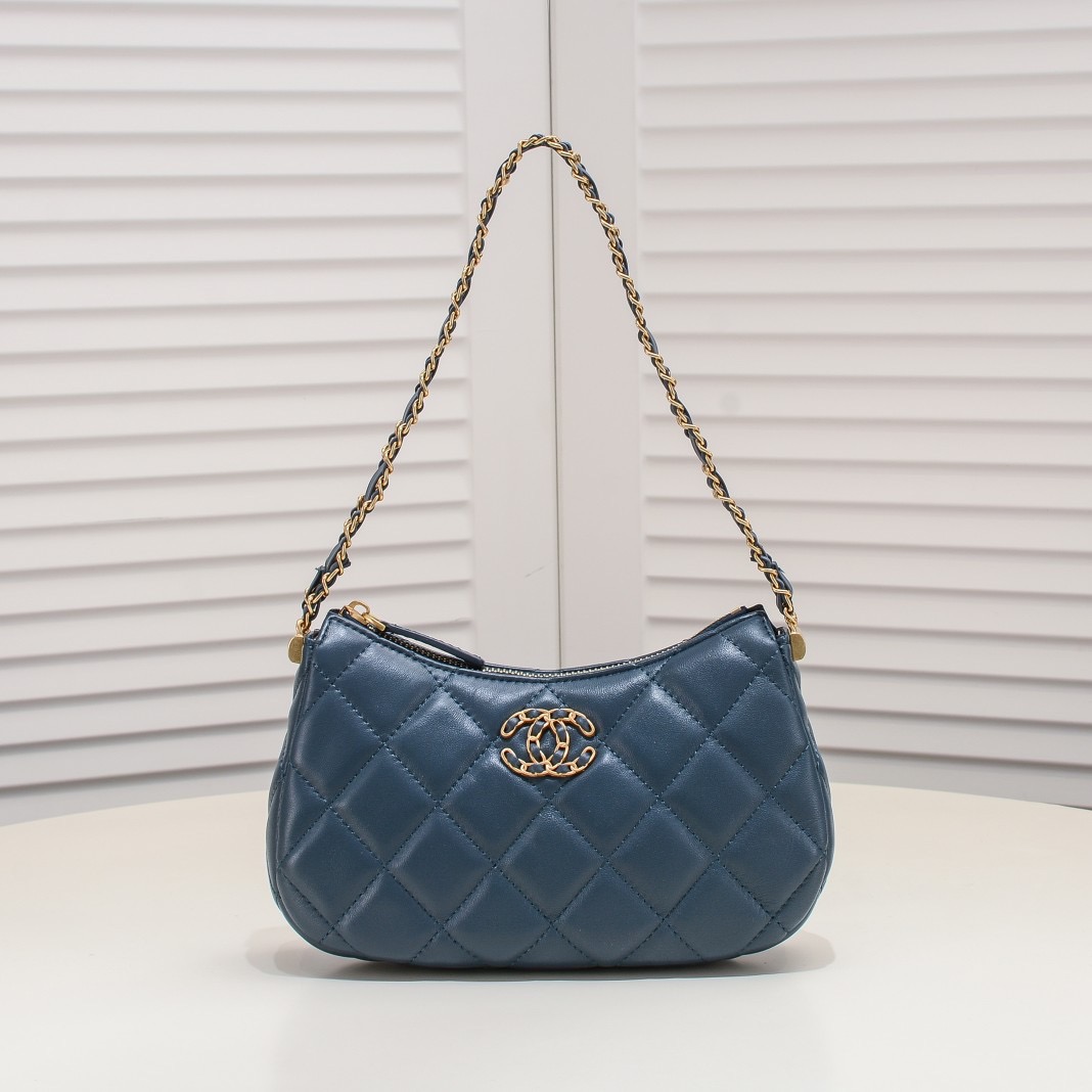 Chanel 23K Double C Hobo Chain Shoulder Bag Handbag1:1High-quality replica
