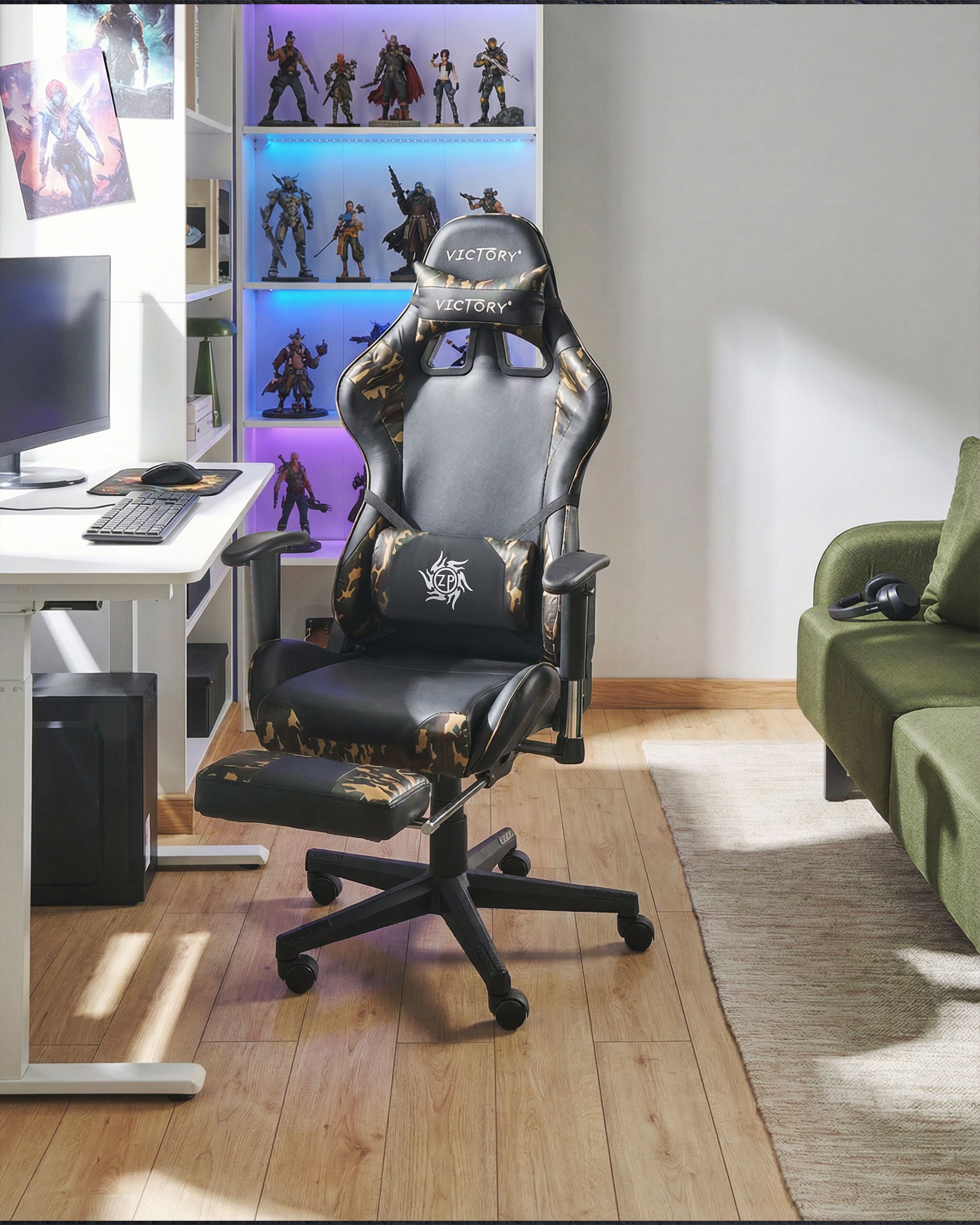 Gaming Chair VICTORY Faux Leather Dark Grey