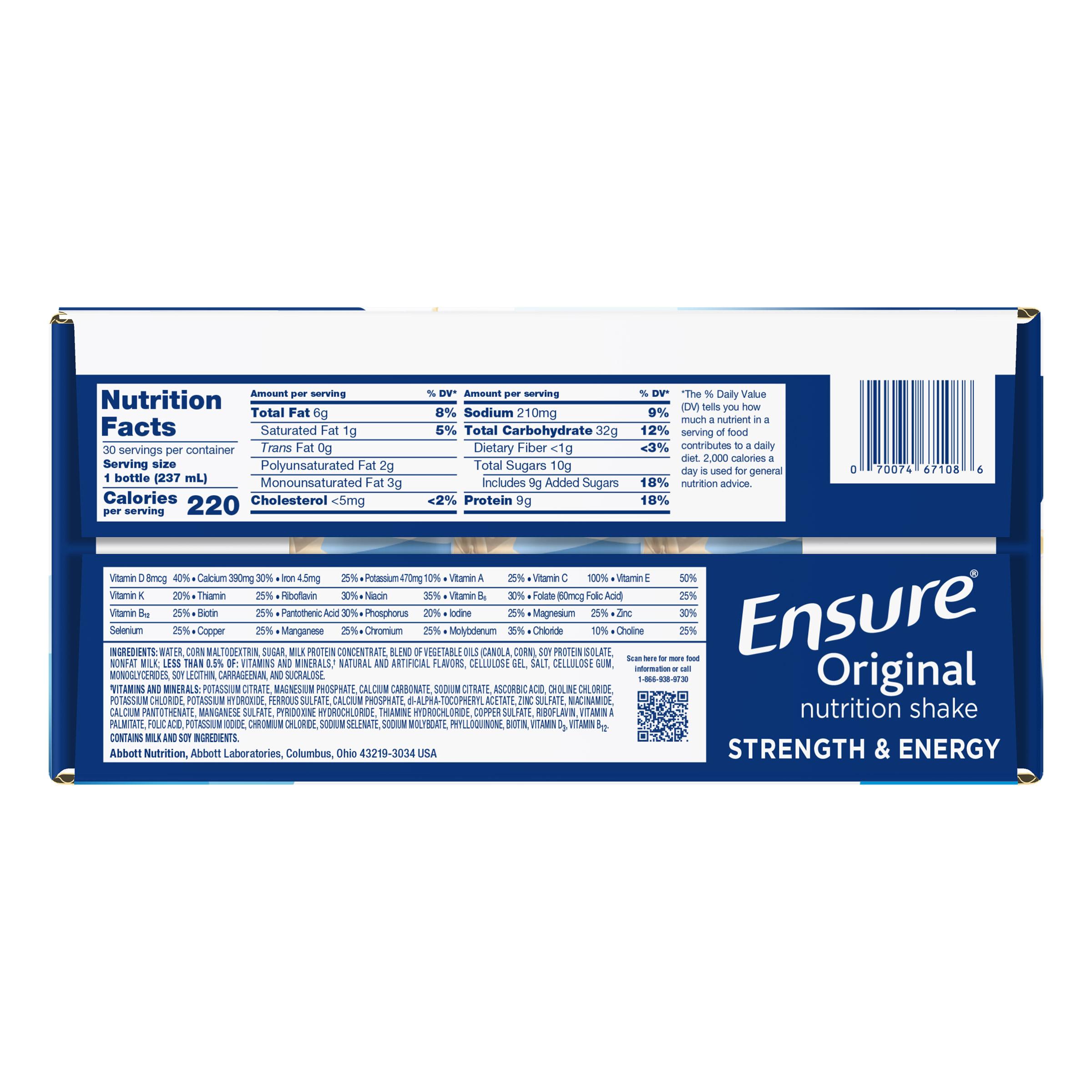 Ensure Original Nutrition Shake, 8 fl. oz, 30-pack, Vanilla - Image 2