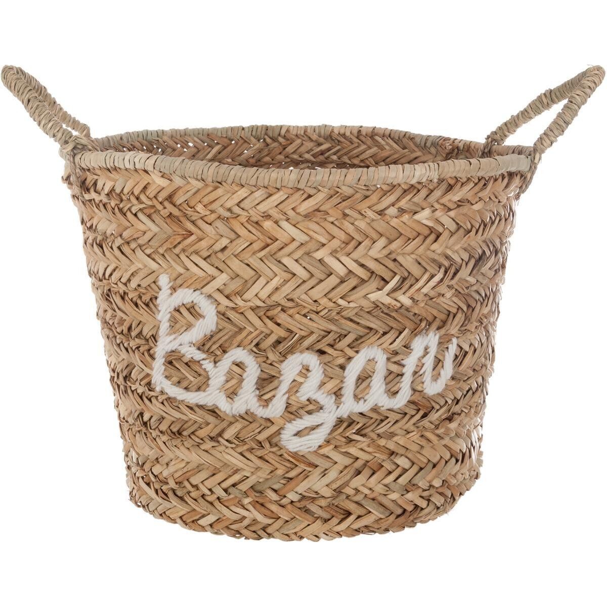 Wicker basket White, &Oslash; 41 cm