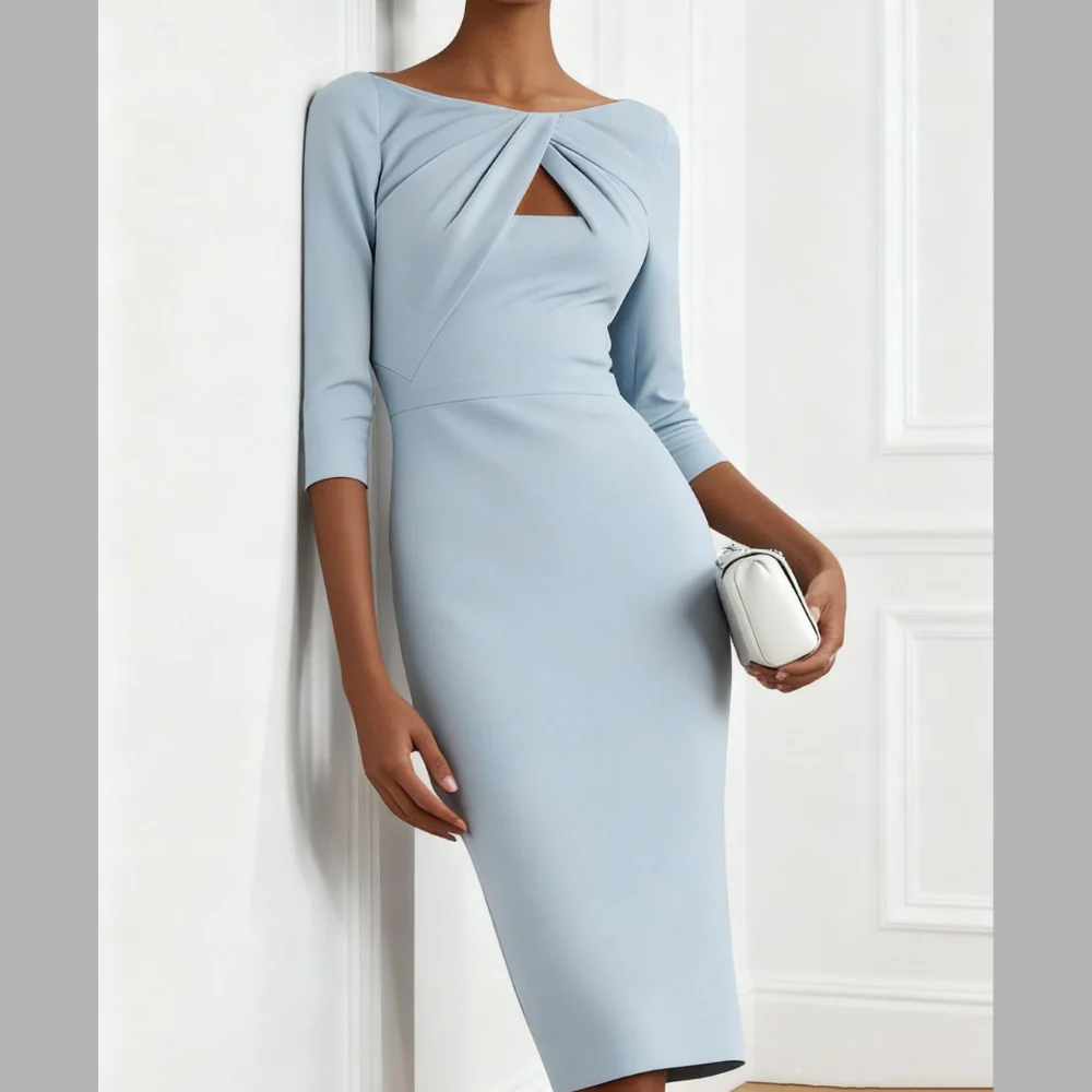 Twist-Front Cutout Midi Dress - ZKZOOK