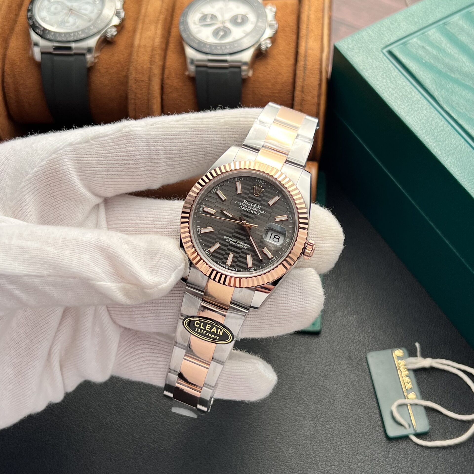 Rolex DateJust 126331 Replica 1:1 Watch Gray Dial Oyster Strap Clean Factory 41mm - Elite Watch Atelier