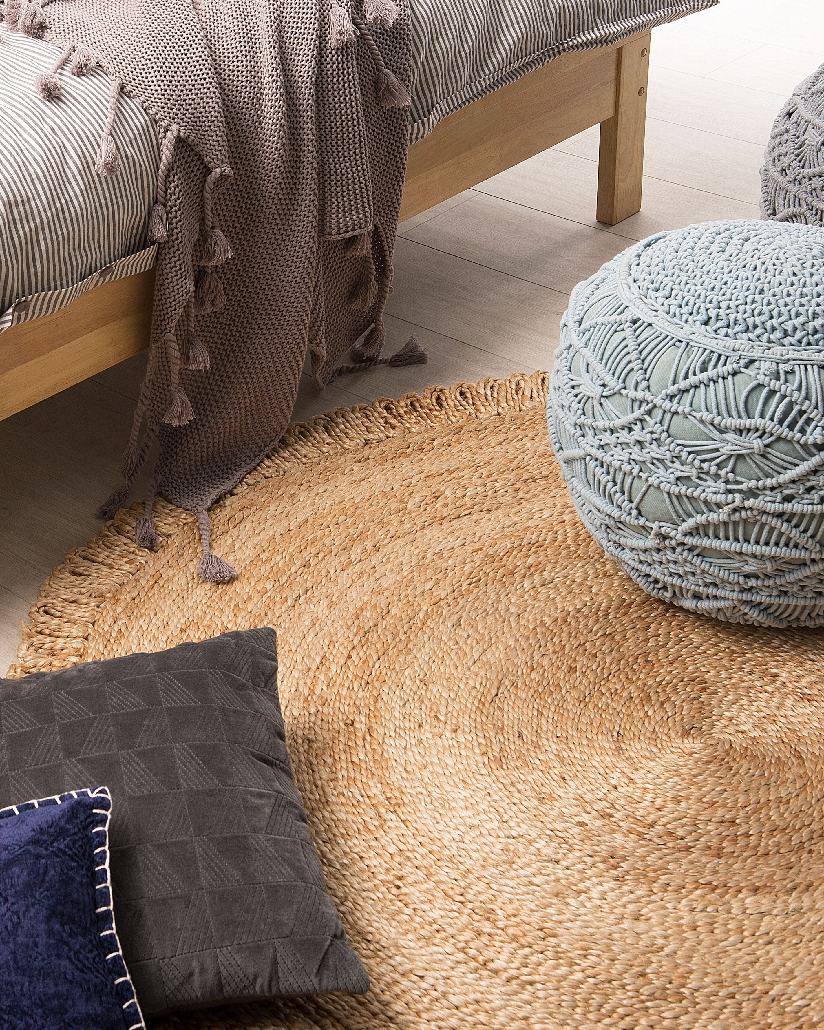 Rug ERENCE Beige ø 140 cm