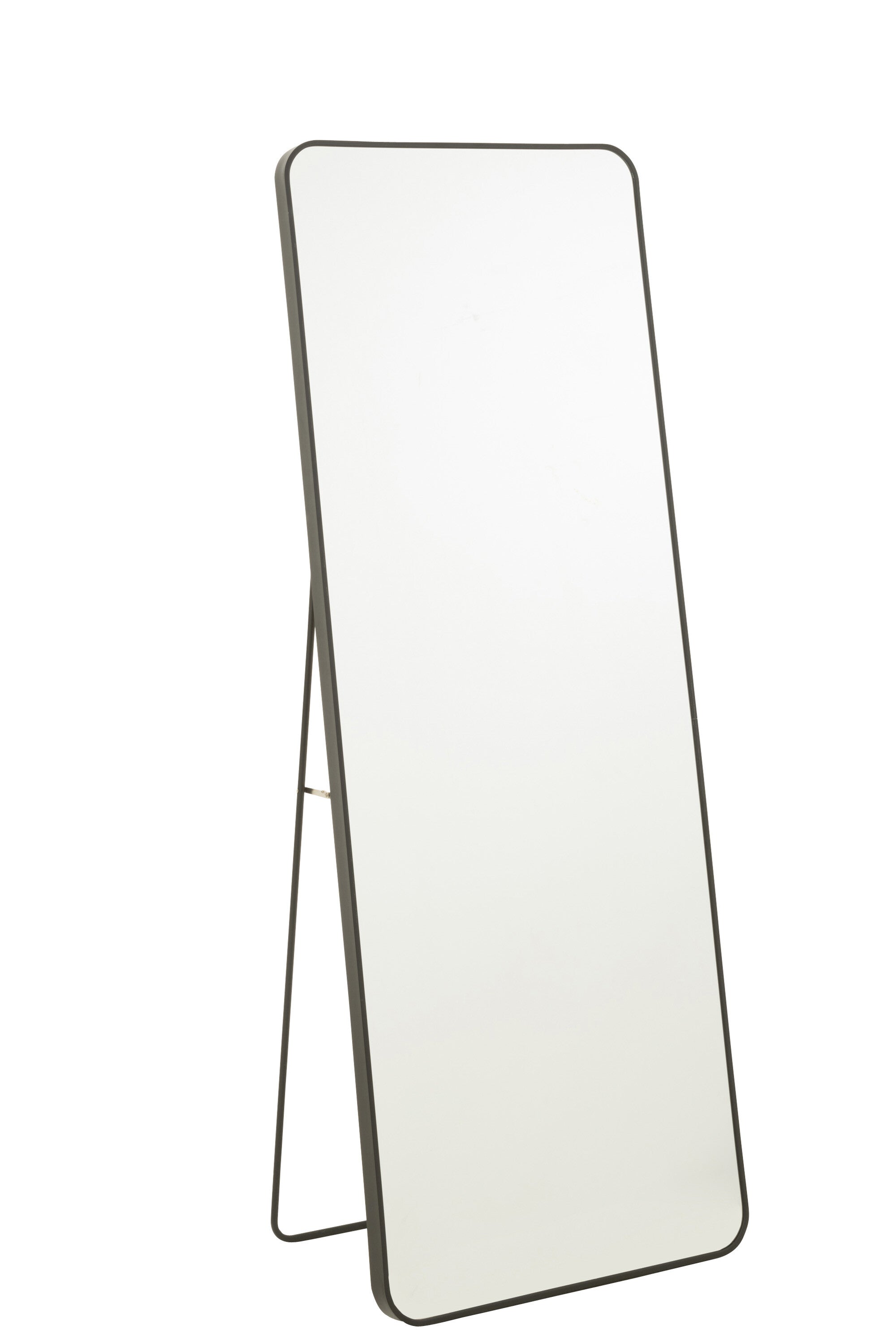 J-Line spiegel Op Voet Rechthoek - glas metaal - zwart - 55 x 150 cm