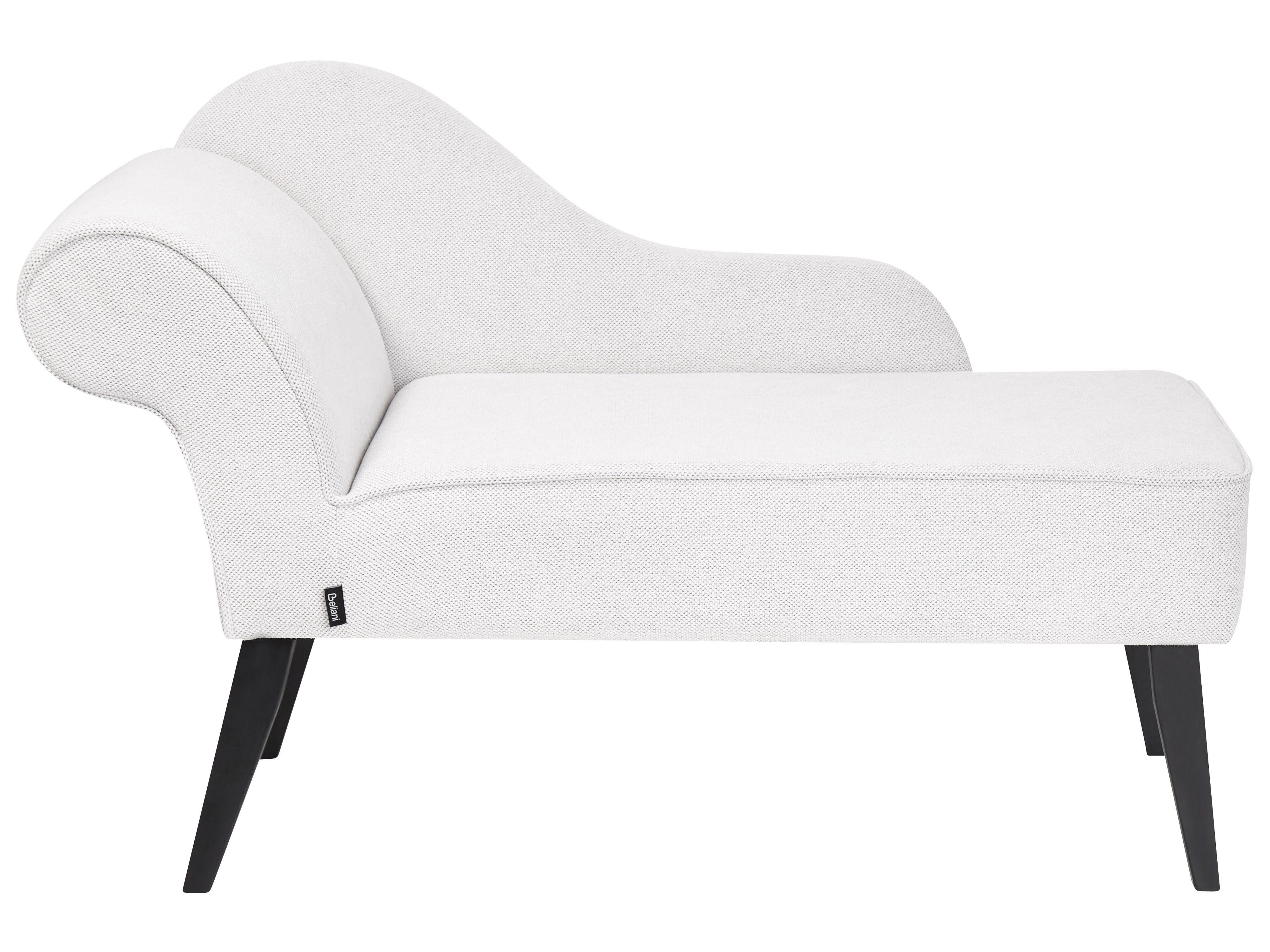 Left-Hand Chaise Lounge BIARRITZ Fabric White