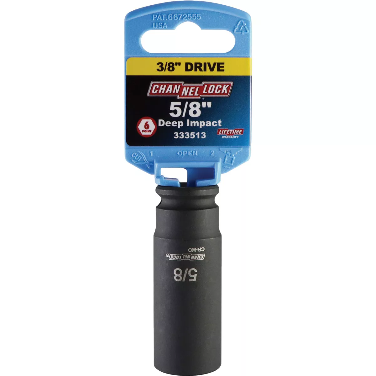 Channellock 3/8 In. Drive 5/8 In. 6-Point Deep Standard Impact Socket