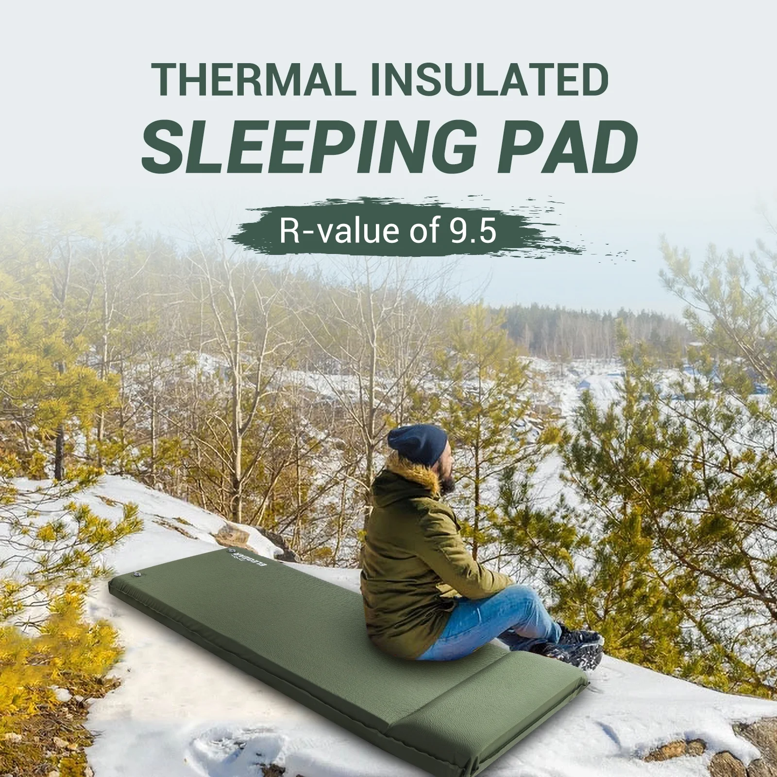 Elegear Self Inflating Sleeping Pad, 3.1
