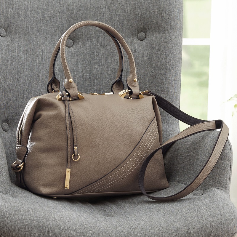 Faux Leather Sam Dual-Handle Satchel - MIDNIGHT VELVET CATALOG