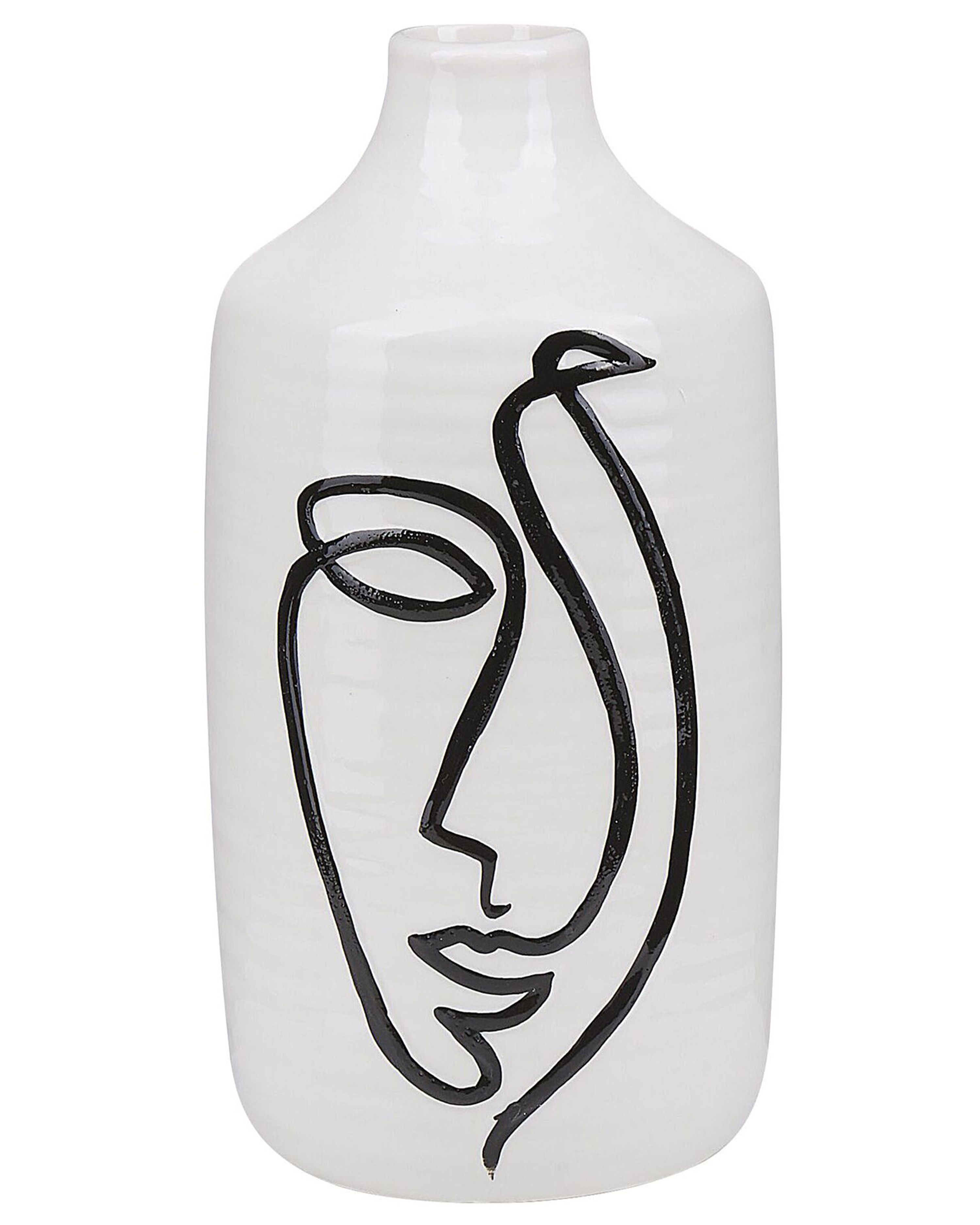Flower Vase AENUS Stoneware 22 cm White