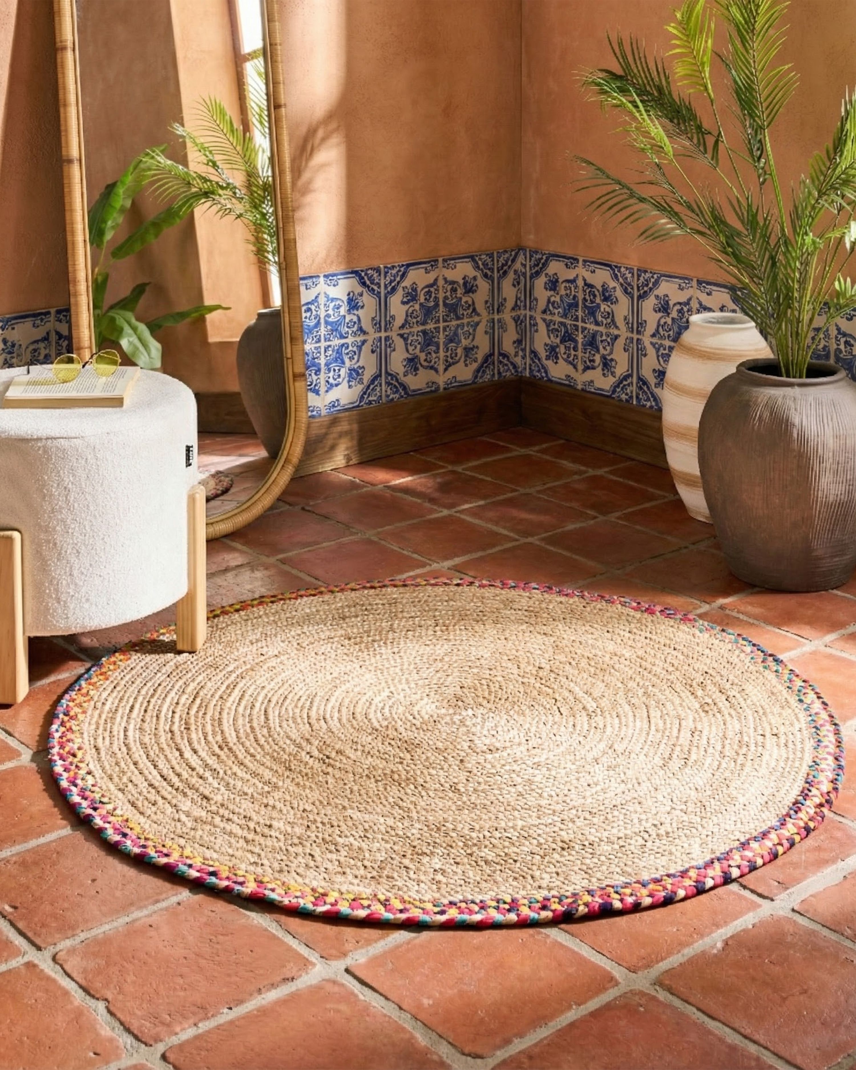 Rug SATARA Multicolour ø 120 cm Jute