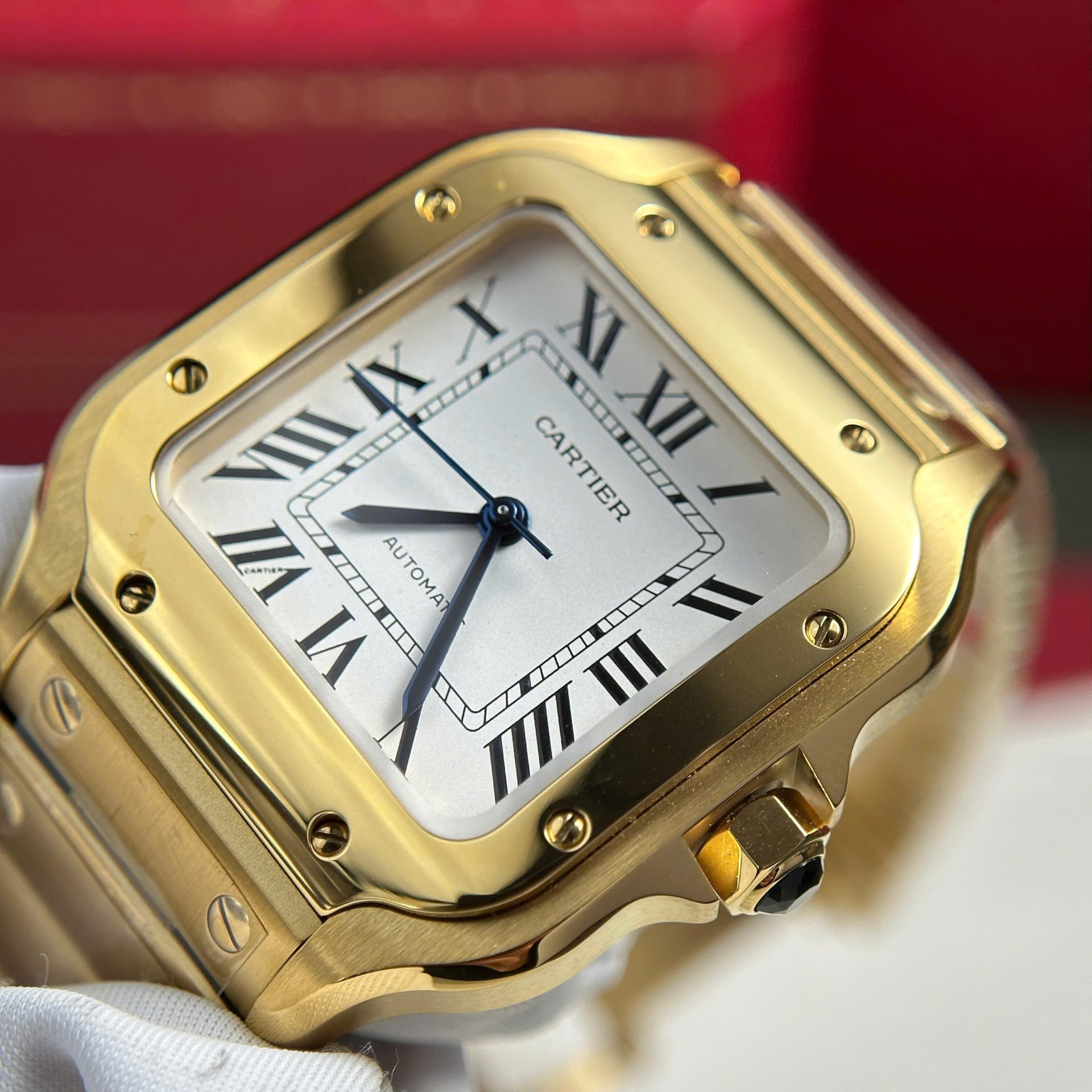Cartier Santos Womens White Dial Best Replica Watch BV Factory 35.2mm - Top club
