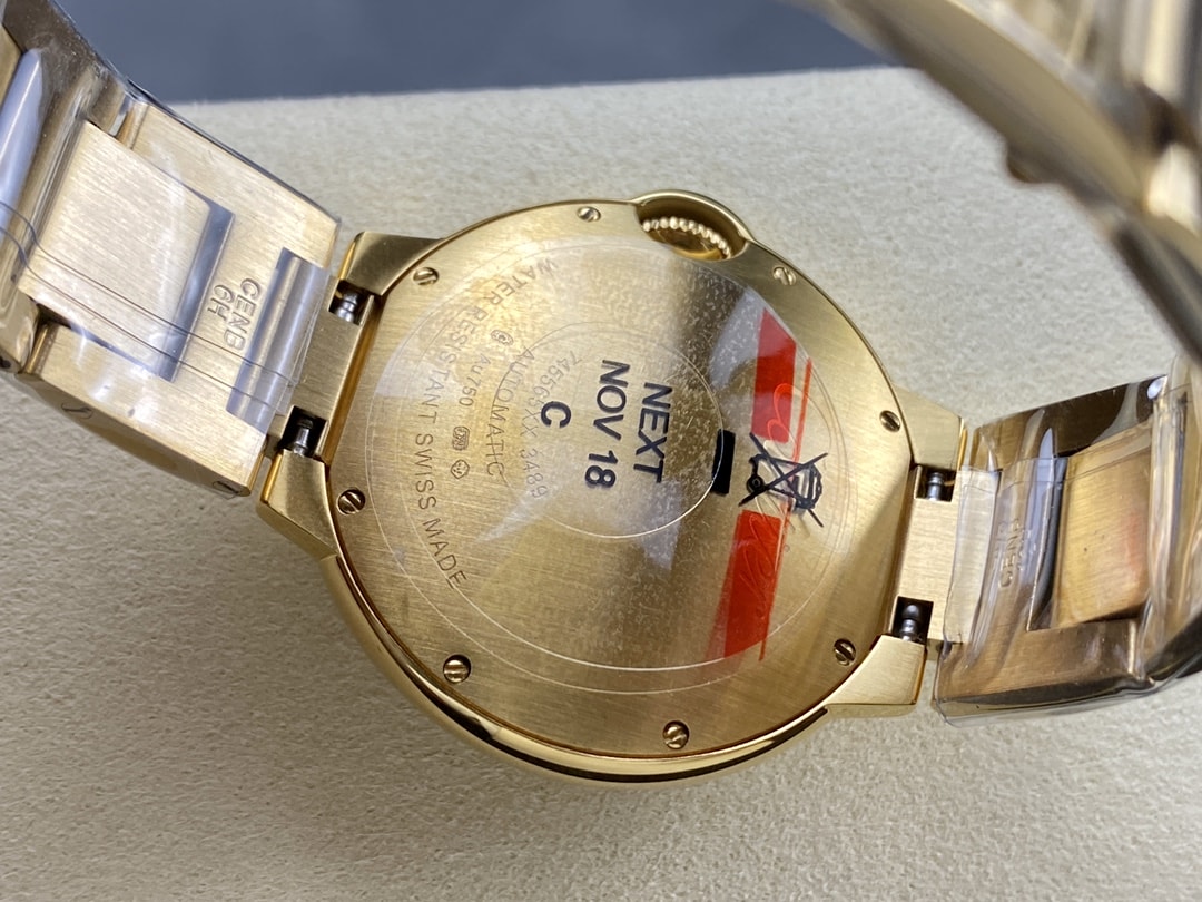 Fake Cartier Watch Ballon Bleu de Cartier Yellow Gold 36mm Silver Dial WGBB0046 mechanical movement(1:1 replica) - Elite Watch Atelier