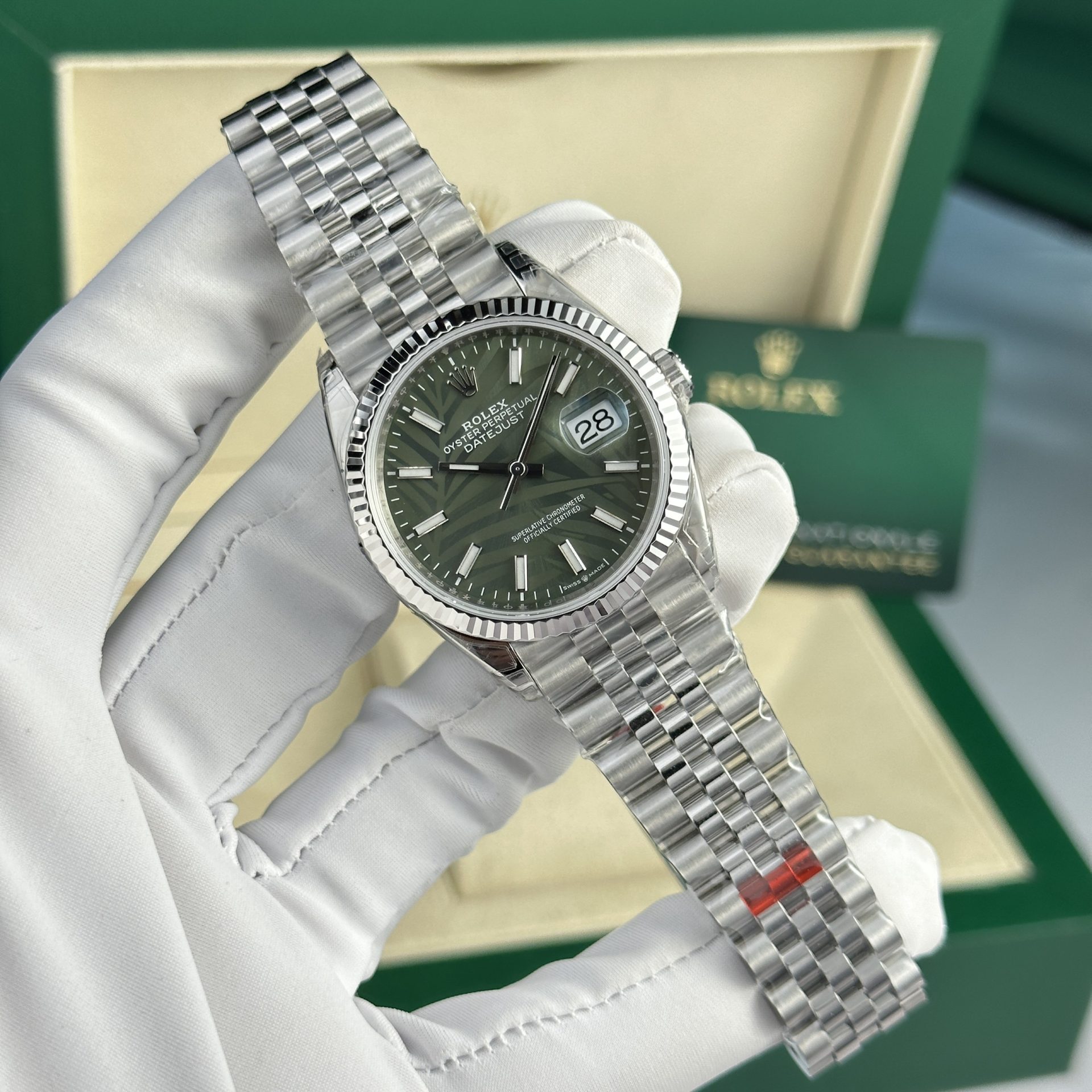 Rolex Replica Watch DateJust 126234 Dial Green VS Factory 36mm - Top club